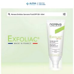 Alternative view of Kem Chống Nắng Noreva Exfoliac Suncare Fluid SPF50+ Cho Da Mụn & Nhạy Cảm – 40ml