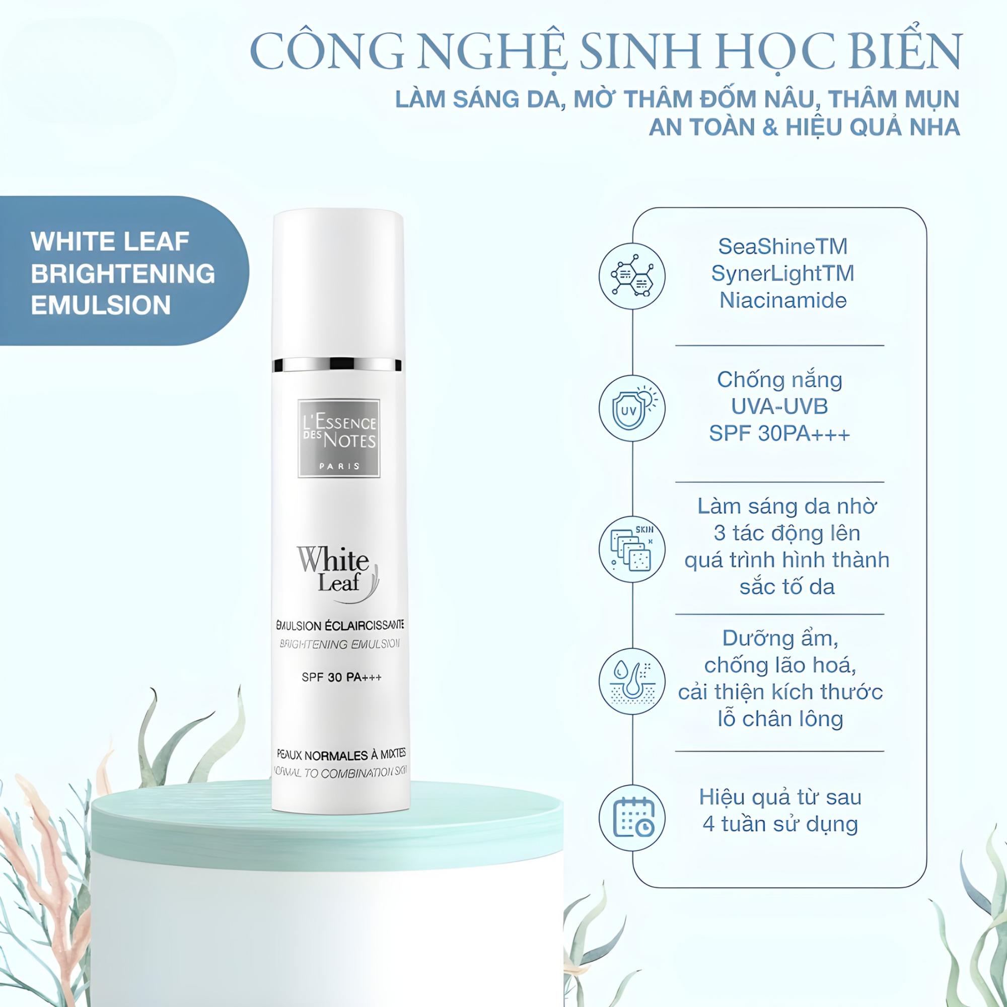Sữa Dưỡng Sáng Da White Leaf Brightening Emulsion Dưỡng Da Mềm Mịn Tự Nhiên - 40ml - Image 2
