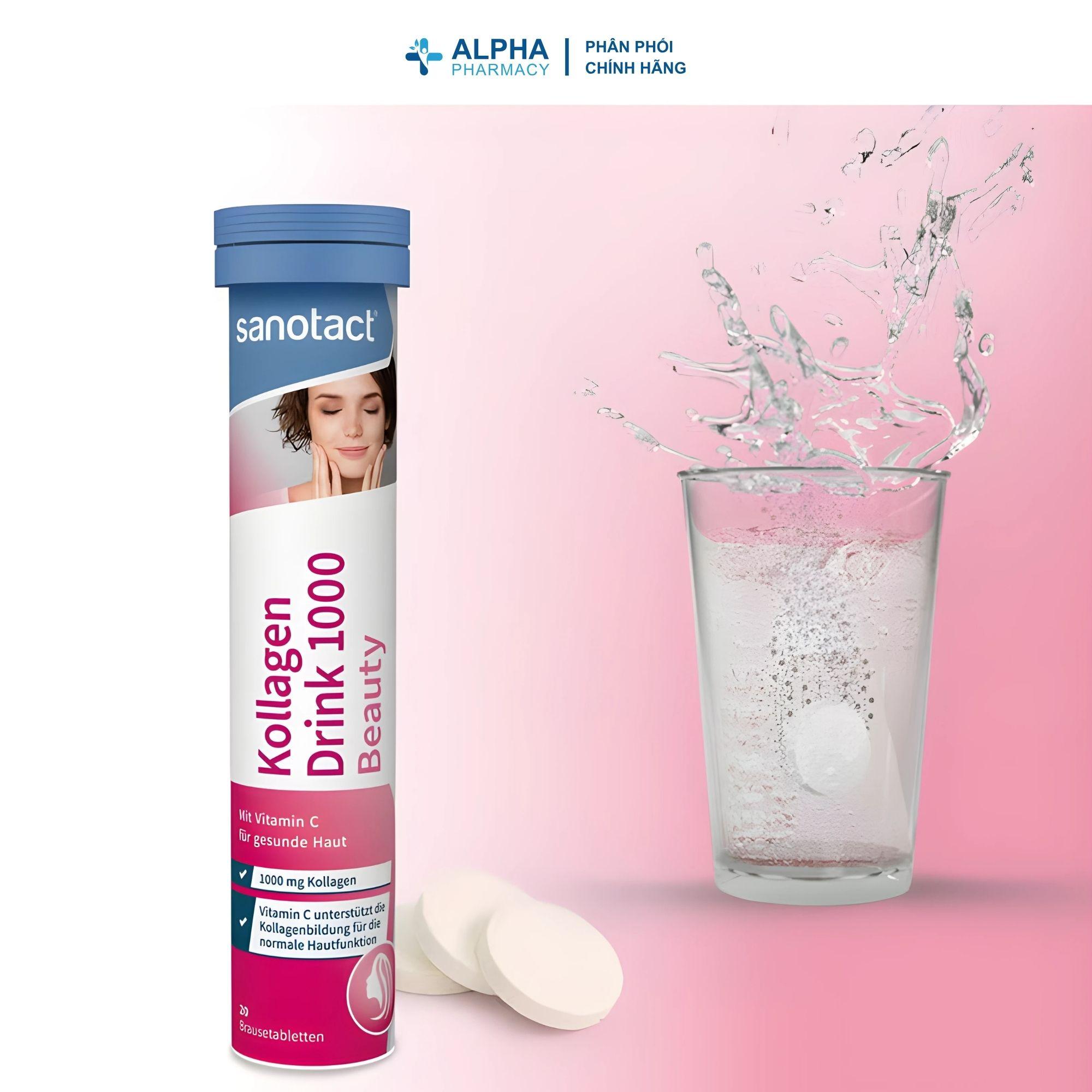 Viên Uống Đẹp Da, Chống Oxy Hóa Sanotact Kollagen + C Giúp Sáng Da, Căng Bóng – Hộp 20 Viên - Image 3