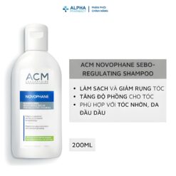 Alternative view of Dầu Gội Ngăn Ngừa Rụng Tóc Cho Da Đầu Nhờn ACM Novophane Sebo-Regulating Shampoo - 200ml