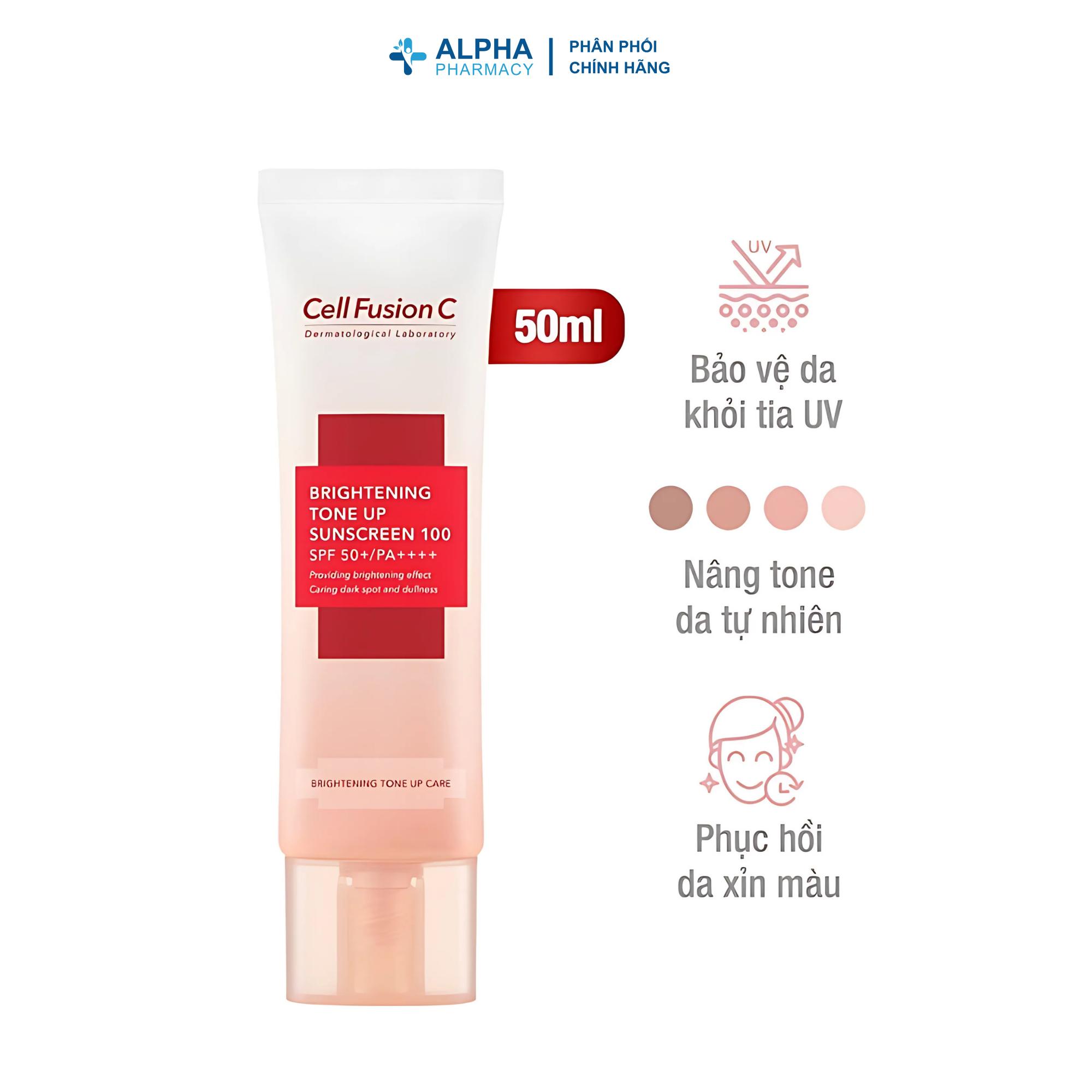 Kem Chống Nắng Cell Fusion C Tone Up Care Sunscreen 100 SPF50+/PA++++ – 50ml (Hồng) - Image 2
