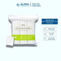 Bông Tẩy Trang Miniso Nhật Bản 100% Cotton Siêu Mềm Siêu Dai 180 Miếng