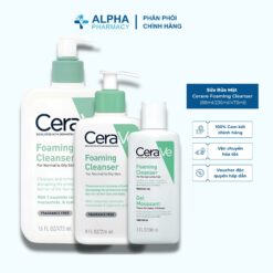 Sữa Rửa Mặt Cerave Foaming Cleanser Cho Da Thường & Da Dầu - 88ml/236ml/473ml