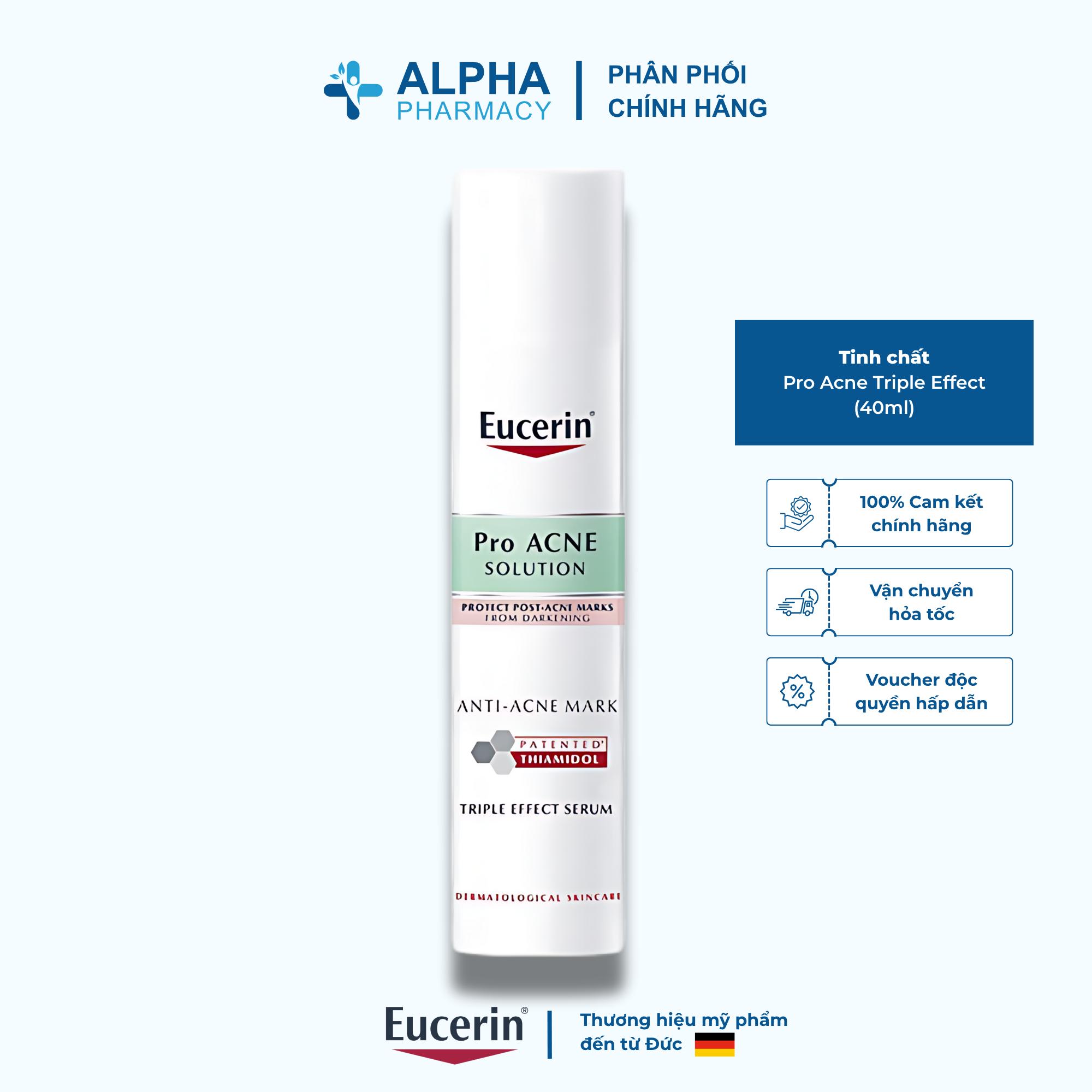 Tinh Chất Eucerin Pro Acne Triple Effect Giúp Giảm Mụn Tức Thì, Giảm Thâm Và Dưỡng Sáng - 40ml
