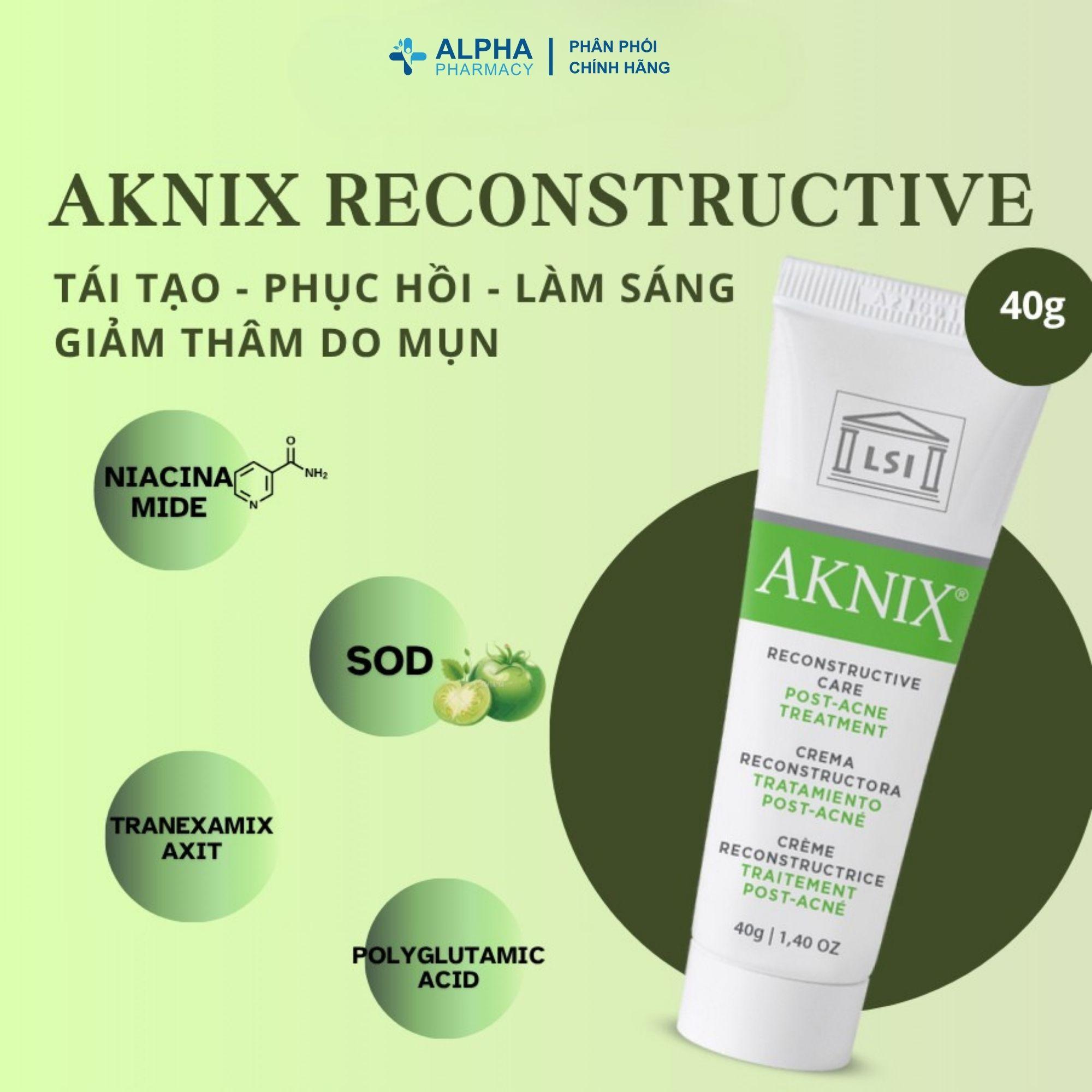 Kem Tái Tạo Da Sau Mụn Aknix Reconstructive Giúp Phục Hồi Da, Làm Mờ Thâm Sẹo – 40g - Image 3