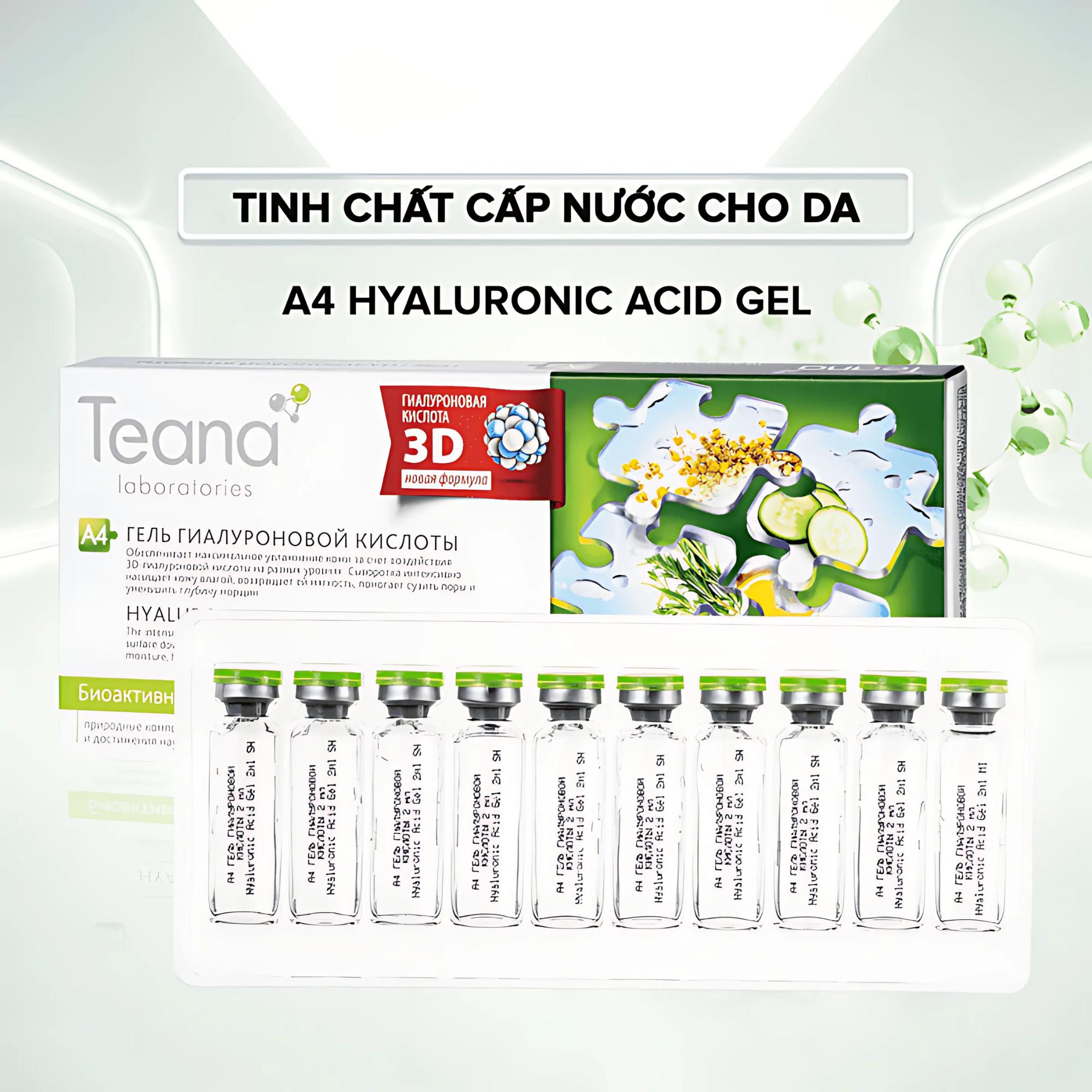Tinh Chất Dưỡng Teana A4 Hyaluronic Acid Gel Cấp Ẩm Sâu Cho Da Khô & Thiếu Nước - 20ml (2ml x 10 ống) - Image 2