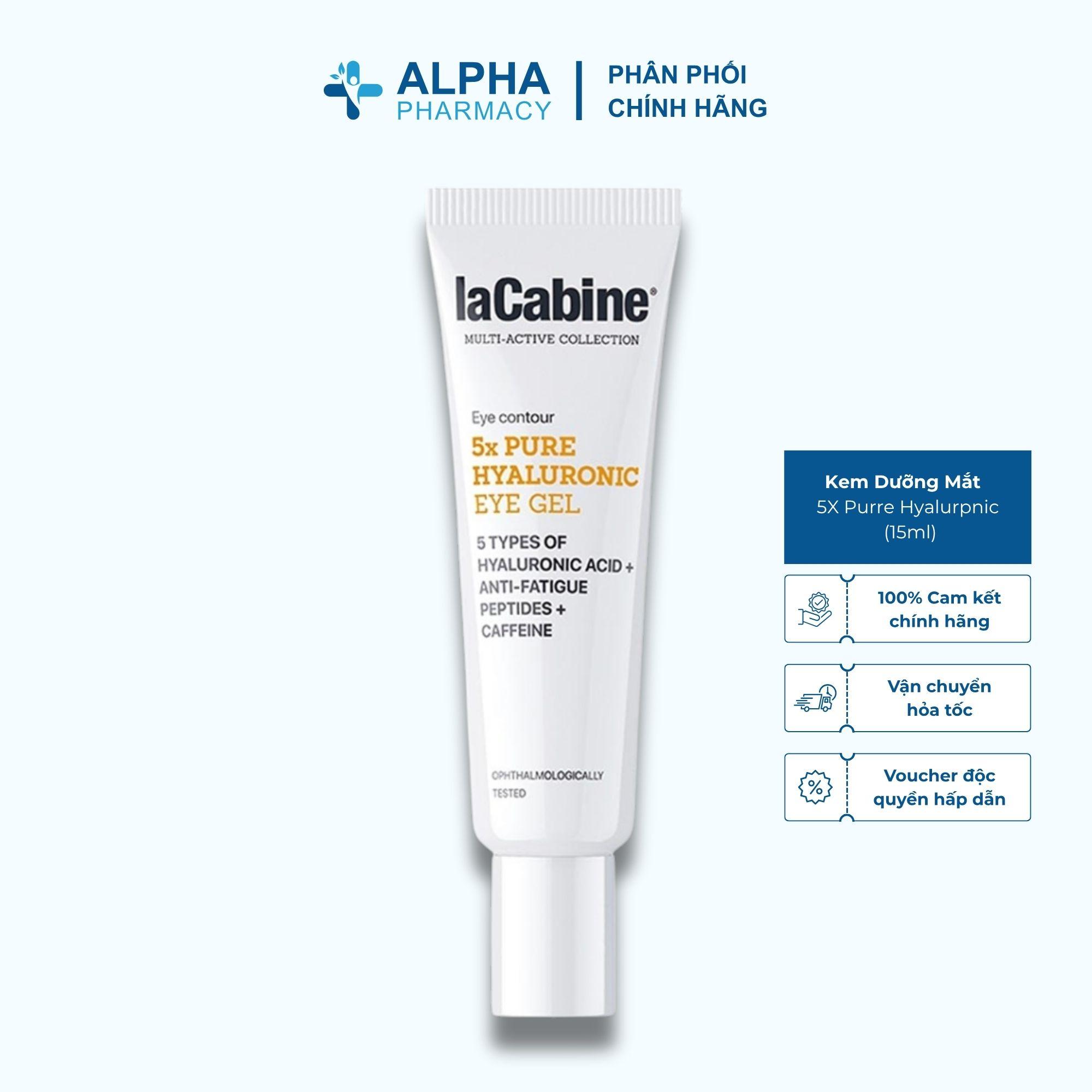 Kem Dưỡng Mắt LaCabine 5X Pure Hyaluronic Giảm Quầng Thâm, Bọng Mắt – 15ml