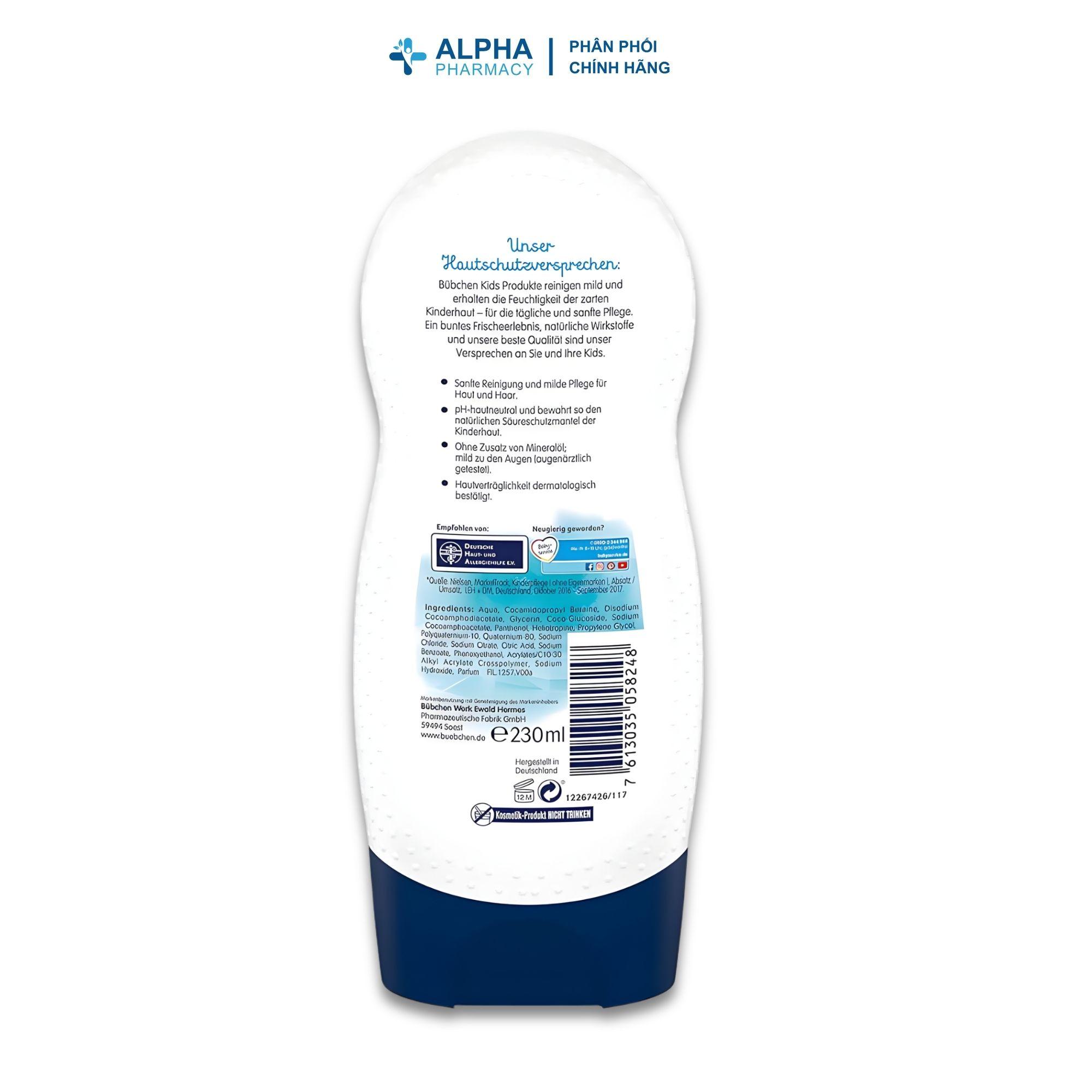 Sữa Tắm Gội Cho Bé Bubchen Shampoo & Duschgel Sensitiv Sanfte Lieblinge – 230ml - Image 2