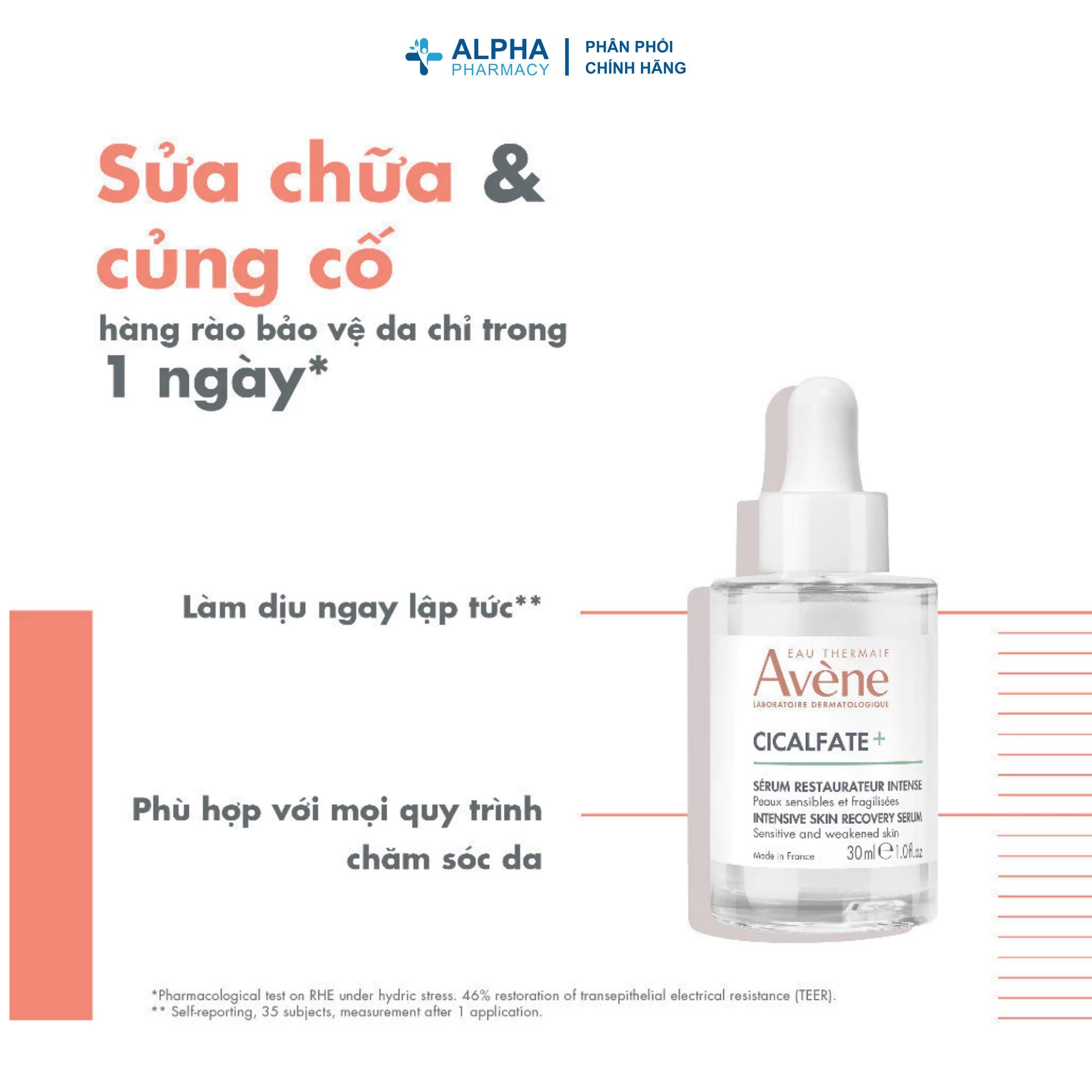 Serum Avene Cicalfate Intensive Skin Giúp Làm Dịu, Bảo Vệ Và Phục Hồi Da - 30ml - Image 3