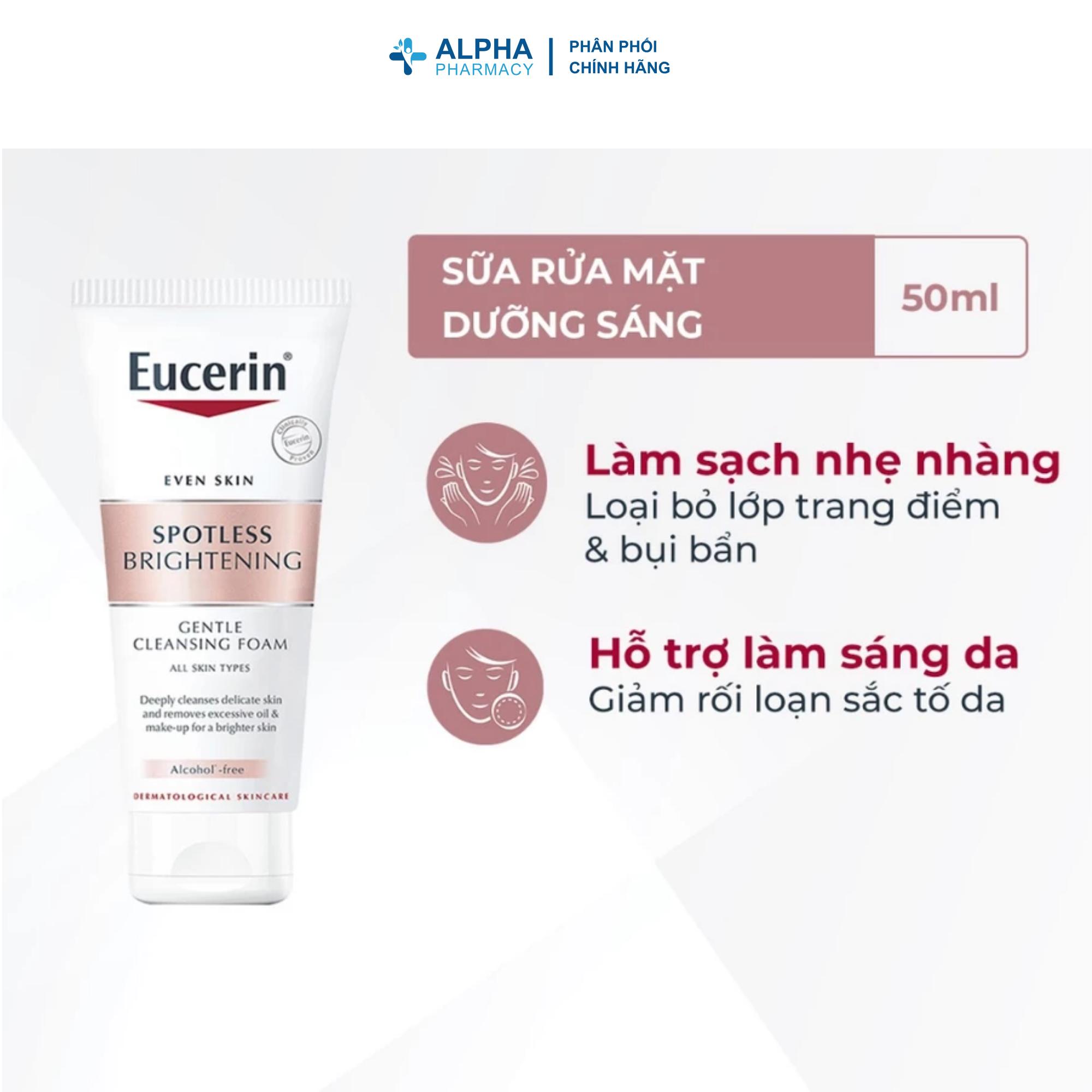 Sữa Rửa Mặt Tạo Bọt Eucerin Spotless Brightening Gentle Cleansing Foam - 50ml/150ml - Image 3