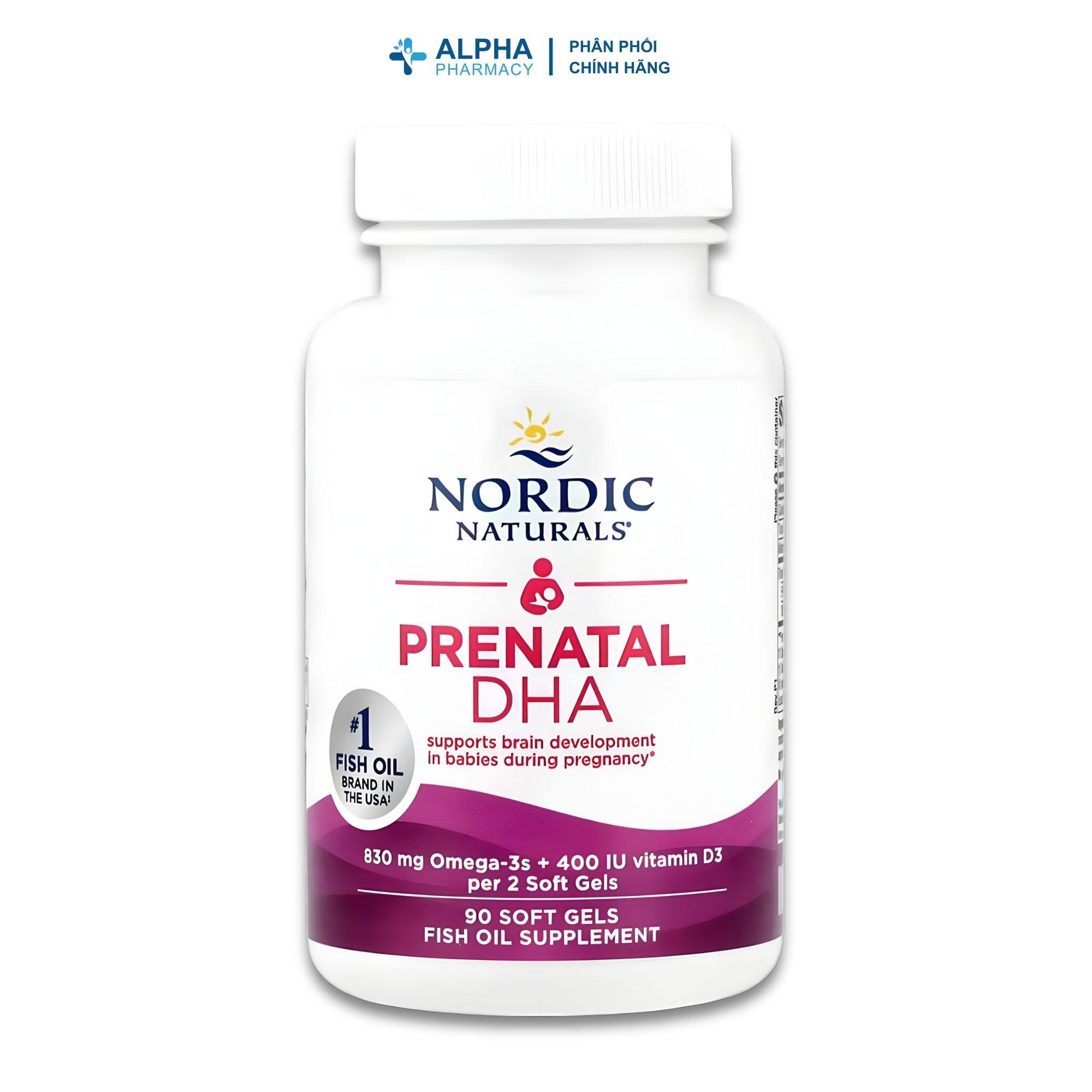 Thực Phẩm Bảo Vệ Sức Khỏe Nordic Naturals Prenatal DHA Bổ Sung DHA Cho Mẹ Bầu - 90 Viên - Image 2