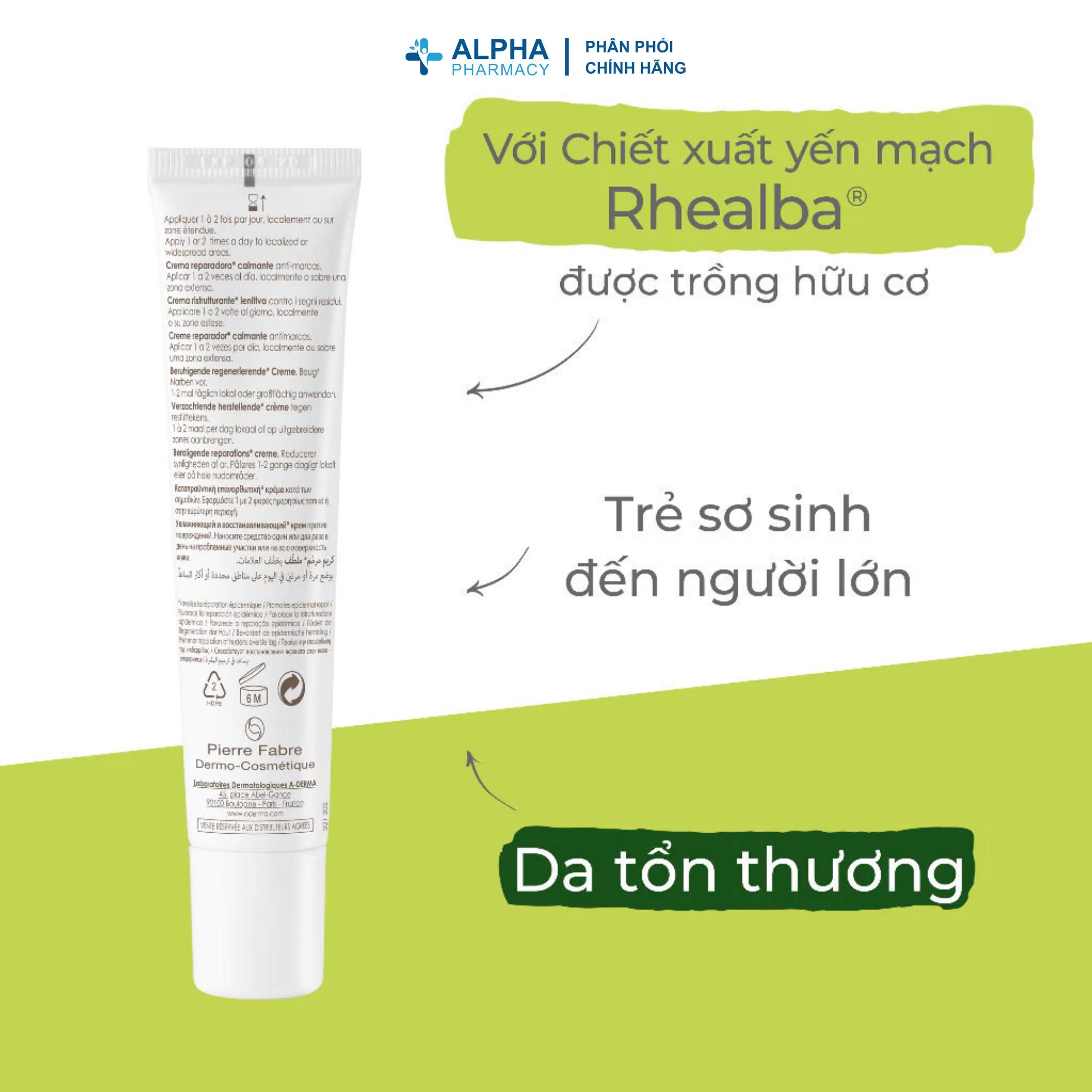 Kem Dưỡng Ẩm Giảm Thâm Sẹo A-Derma Epitheliale A.H Ultra Soothing Repairing Cream - 40ml - Image 6