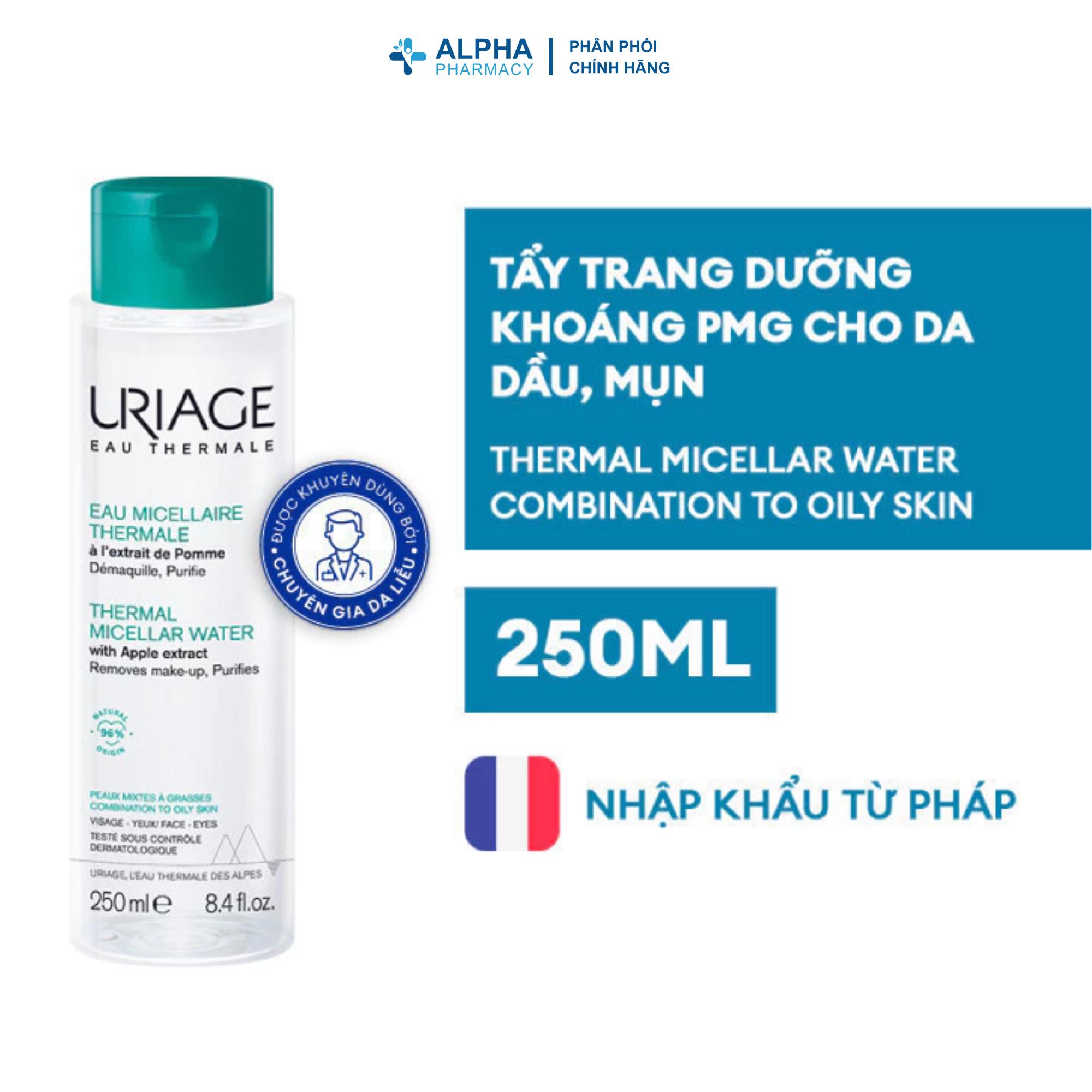 Tẩy Trang Uriage Eau Micellaire Thermale PMG Dưỡng Khoáng Cho Da Dầu, Mụn – 250ml/500ml - Image 2