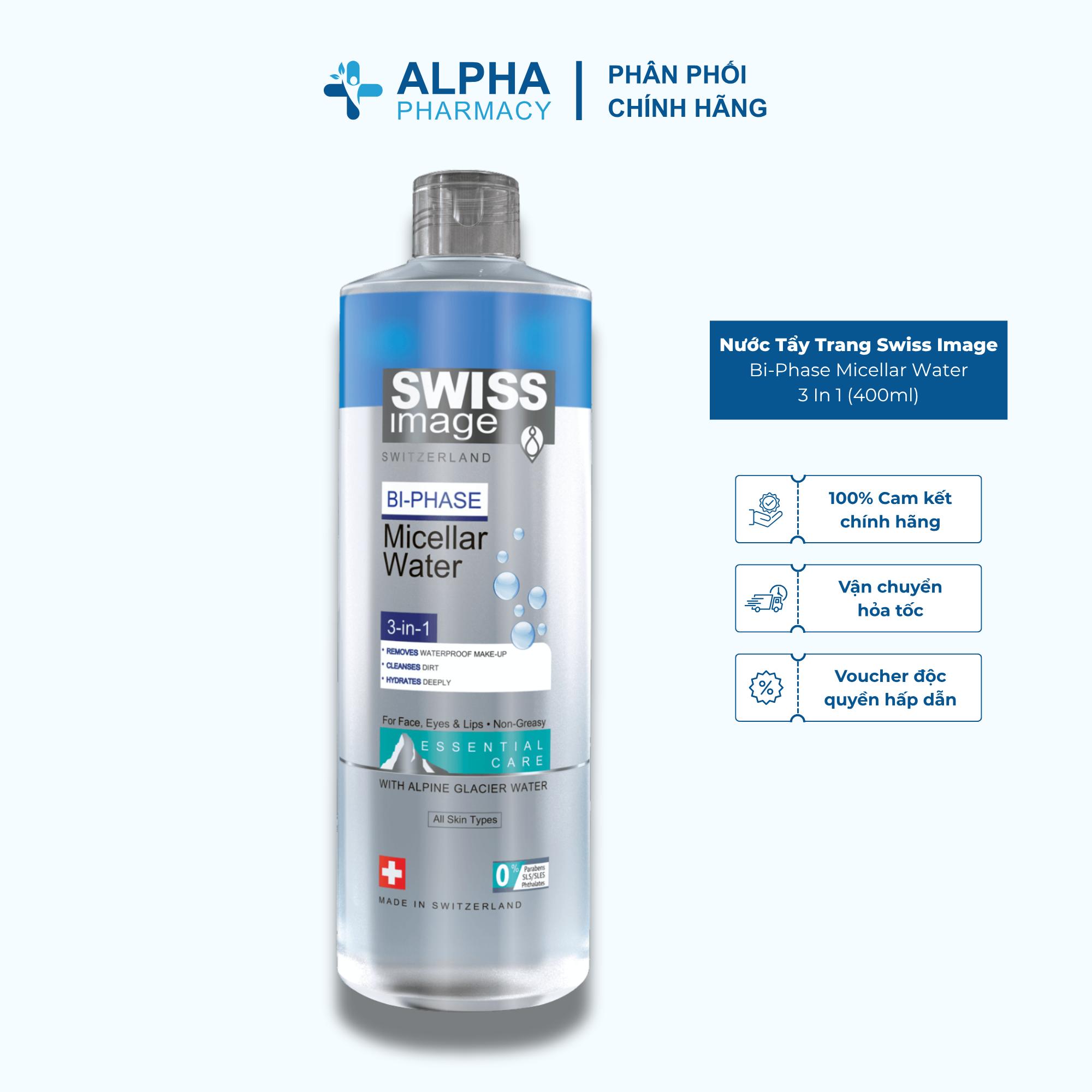 Nước Tẩy Trang Swiss Image Bi-Phase Micellar Water 3 In 1 Cho Mọi Loại Da – 400ml