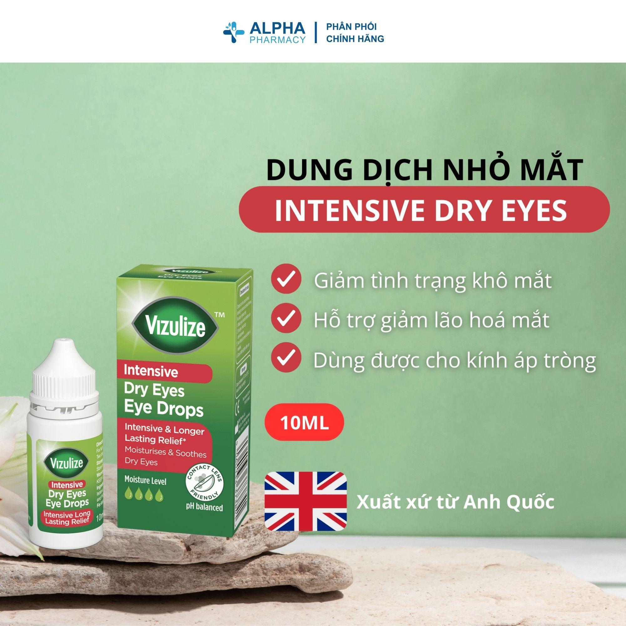 Vizulize Intensive Dry Eyes Eye Drops Phục Hồi Và Làm Dịu Mắt Khô Mạn Tính - 10ml - Image 4
