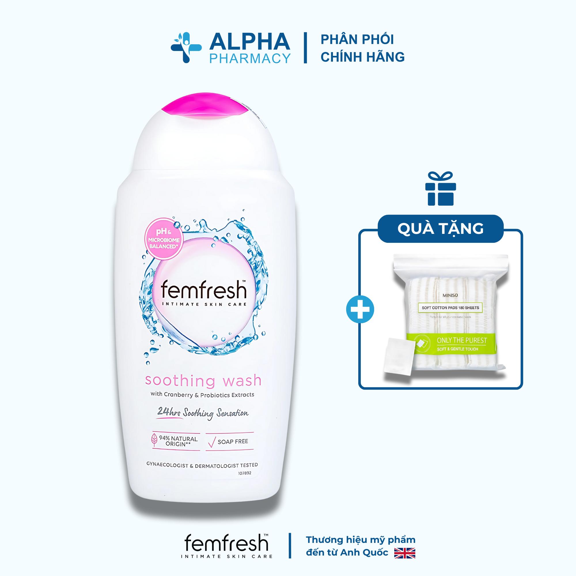 Dung Dịch Vệ Sinh Phụ Nữ Femfresh Soothing Wash Làm Dịu & Bảo Vệ Da Nhạy Cảm – 250ml