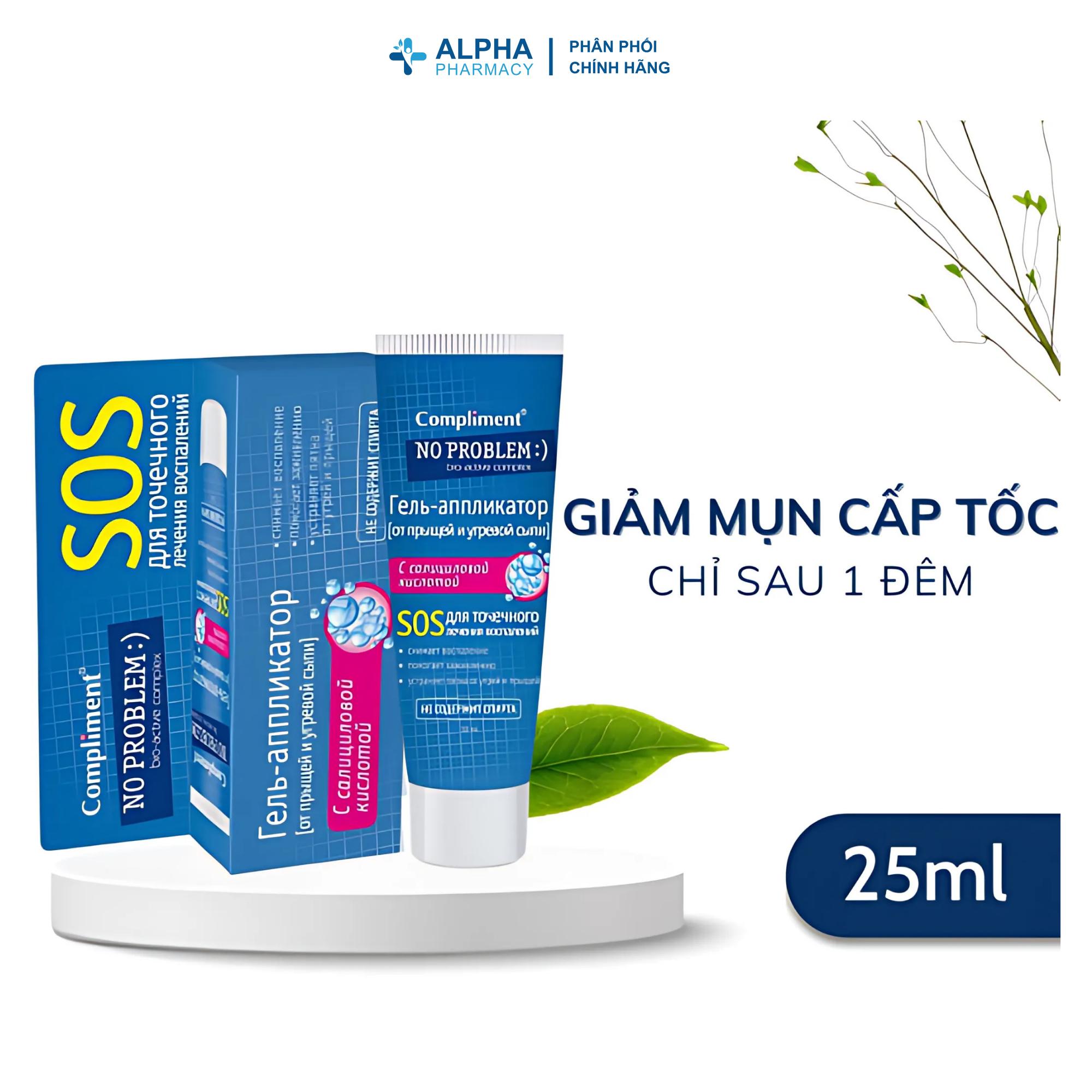Gel Chấm Mụn Compliment SOS No Problem Giúp Loại Bỏ Mụn Nhanh Chóng - Tuýp 25ml - Image 3