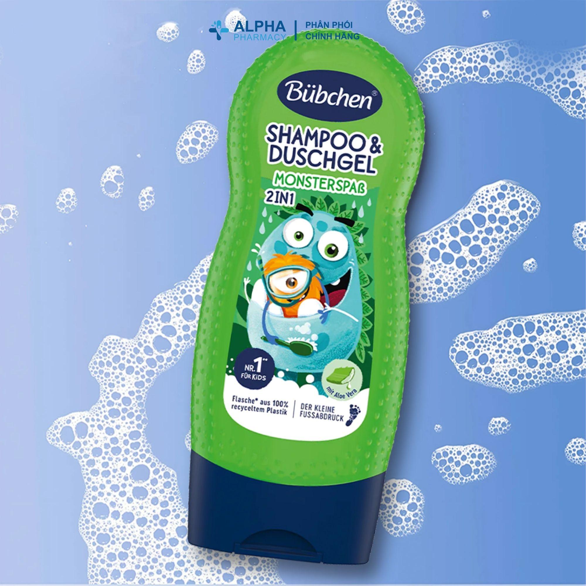 Sữa Tắm Gội Cho Bé Bubchen Shampoo & Duschgel Monster Fun Hương Thơm Dễ Chịu – 230ml - Image 3