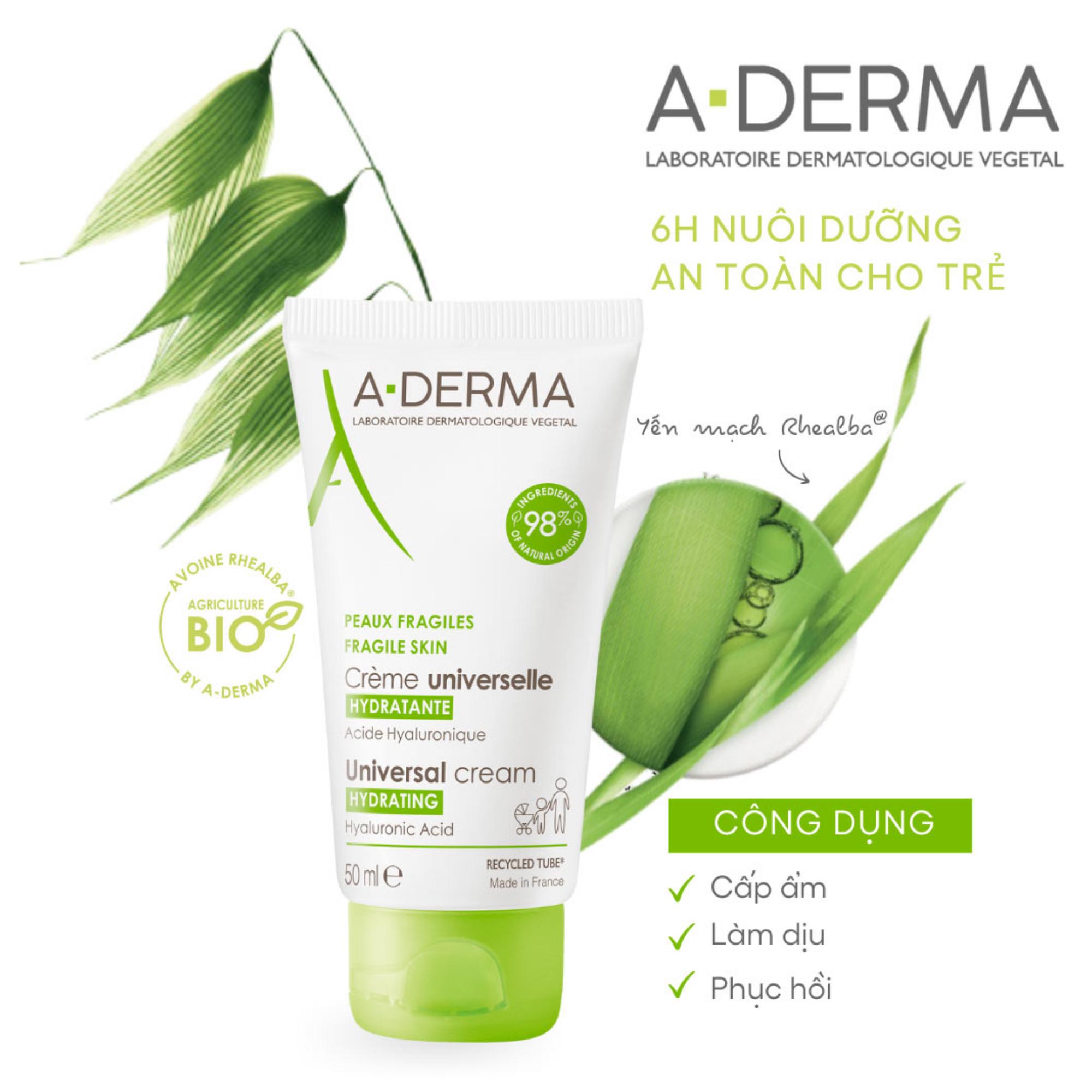 Kem Dưỡng Ẩm Hằng Ngày Cho Da Nhạy Cảm A-Derma Hydrating Universal Cream - 50ml - Image 2