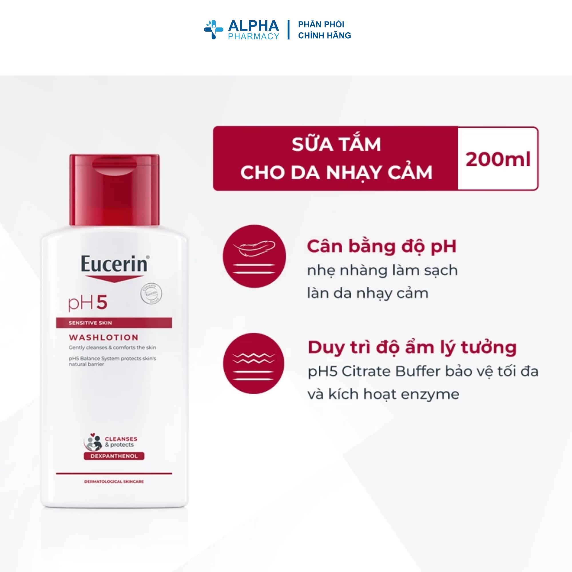Sữa Tắm Eucerin PH5 Washlotion Dành Cho Da Nhạy Cảm - 200ml/400ml/1000ml - Image 3