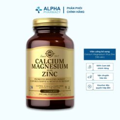 Viên Uống Bổ Sung Canxi, Magie, Kẽm Solgar Calcium Magnesium Plus Zinc Hỗ Trợ Xương Chắc Khỏe – 100 Viên
