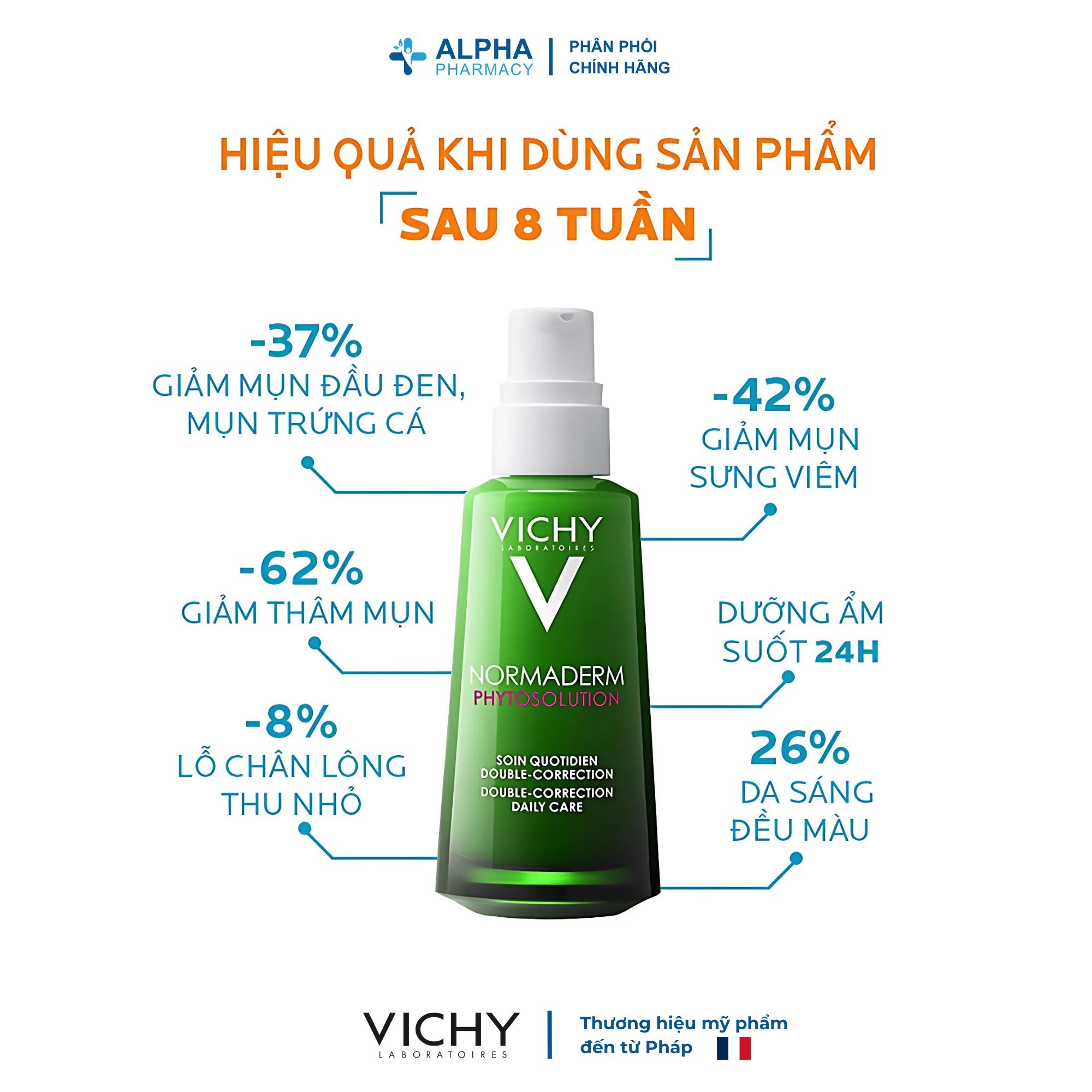 Kem Dưỡng Vichy Normaderm Phytosolution Double-Correction Daily Care Cấp Ẩm 24H & Kháng Viêm Cho Da Mụn – 50ml - Image 4