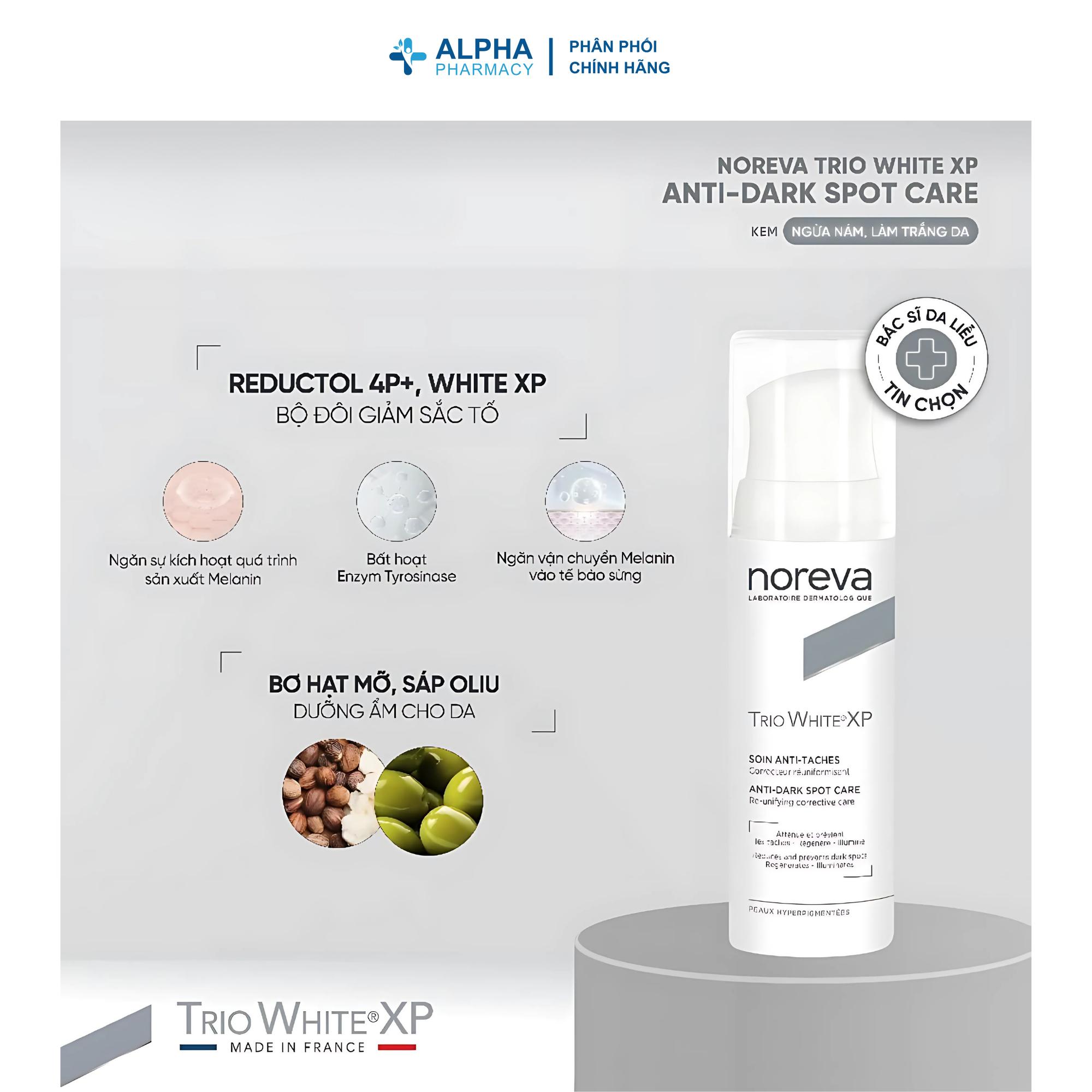 Kem Dưỡng Trắng Da & Mờ Nám Noreva Trio White XP Anti-Dark Spot – 30ml - Image 2
