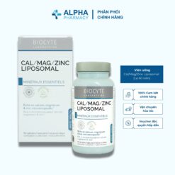 Viên Uống Cal/Mag/Zinc Liposomal Biocyte Bổ Sung Canxi, Magie & Kẽm - Lọ 60 Viên