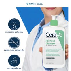 Alternative view of Sữa Rửa Mặt Cerave Foaming Cleanser Cho Da Thường & Da Dầu - 236ml