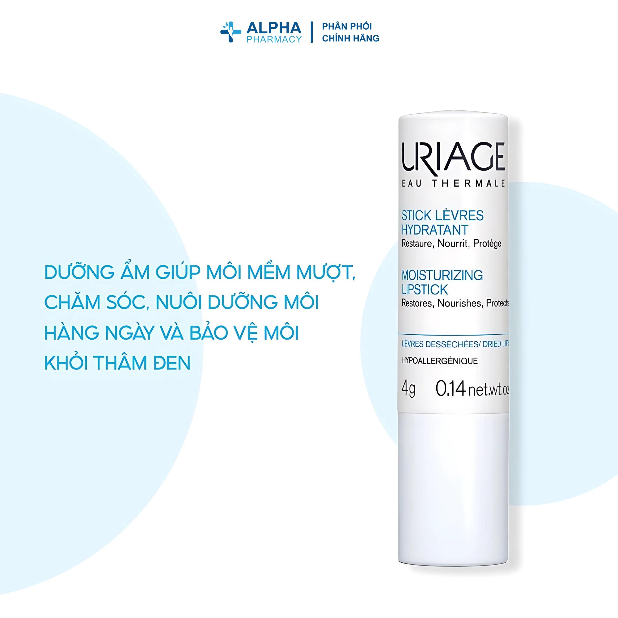 Son Dưỡng Môi Uriage Stick Lèvres Hydratant Dưỡng Môi Khô & Nứt Nẻ – 4g - Image 2