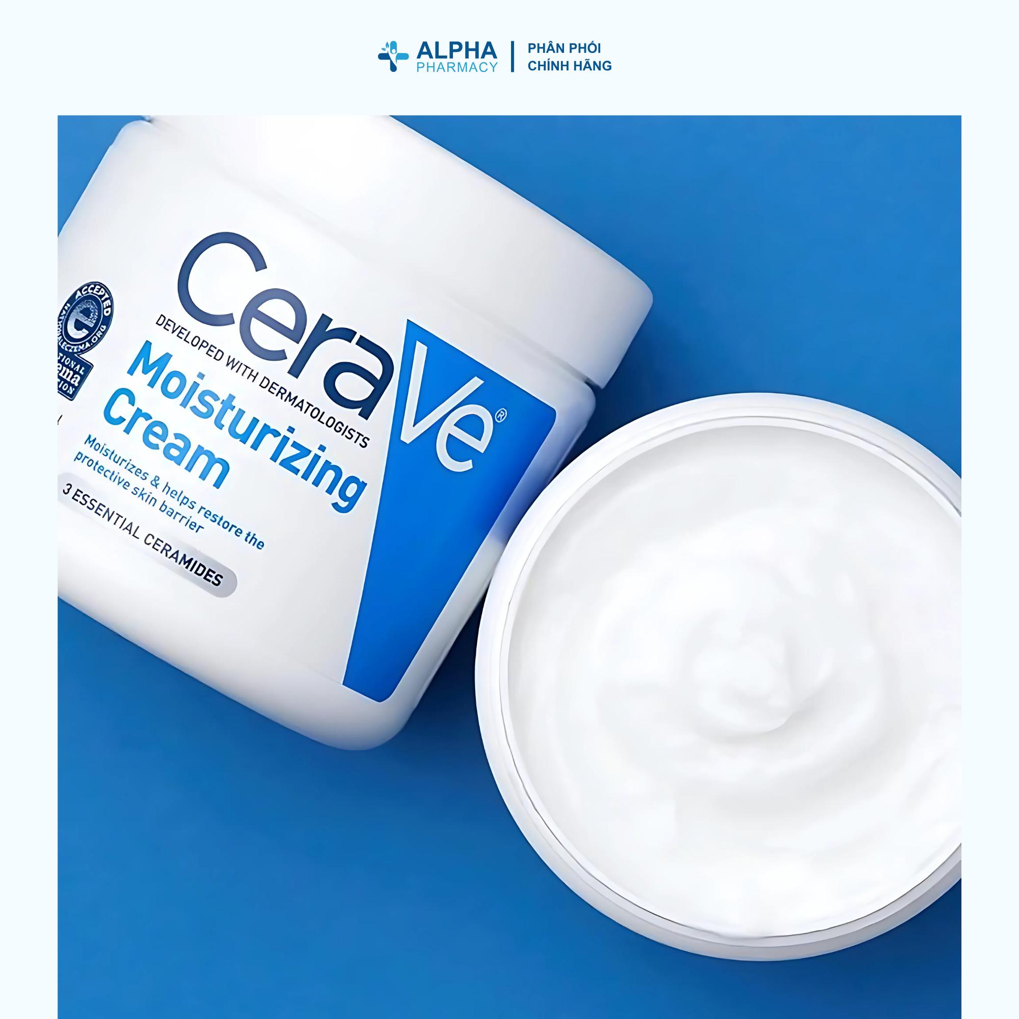 Kem Dưỡng Ẩm Cerave Moisturising Cream Cho Da Nứt Nẻ & Viêm Da Cơ Địa - 50ml/340g/454g - Image 3