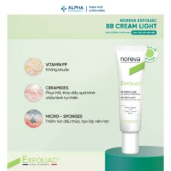 Alternative view of Kem BB Noreva Exfoliac BB Cream Light/Golden Giảm Mụn & Nâng Tone – 30ml