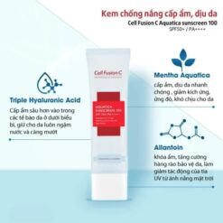 Alternative view of Kem Chống Nắng Cell Fusion C Aquatica Sunscreen 100 SPF50+/PA++++ – 50ml (Xanh Nhạt)