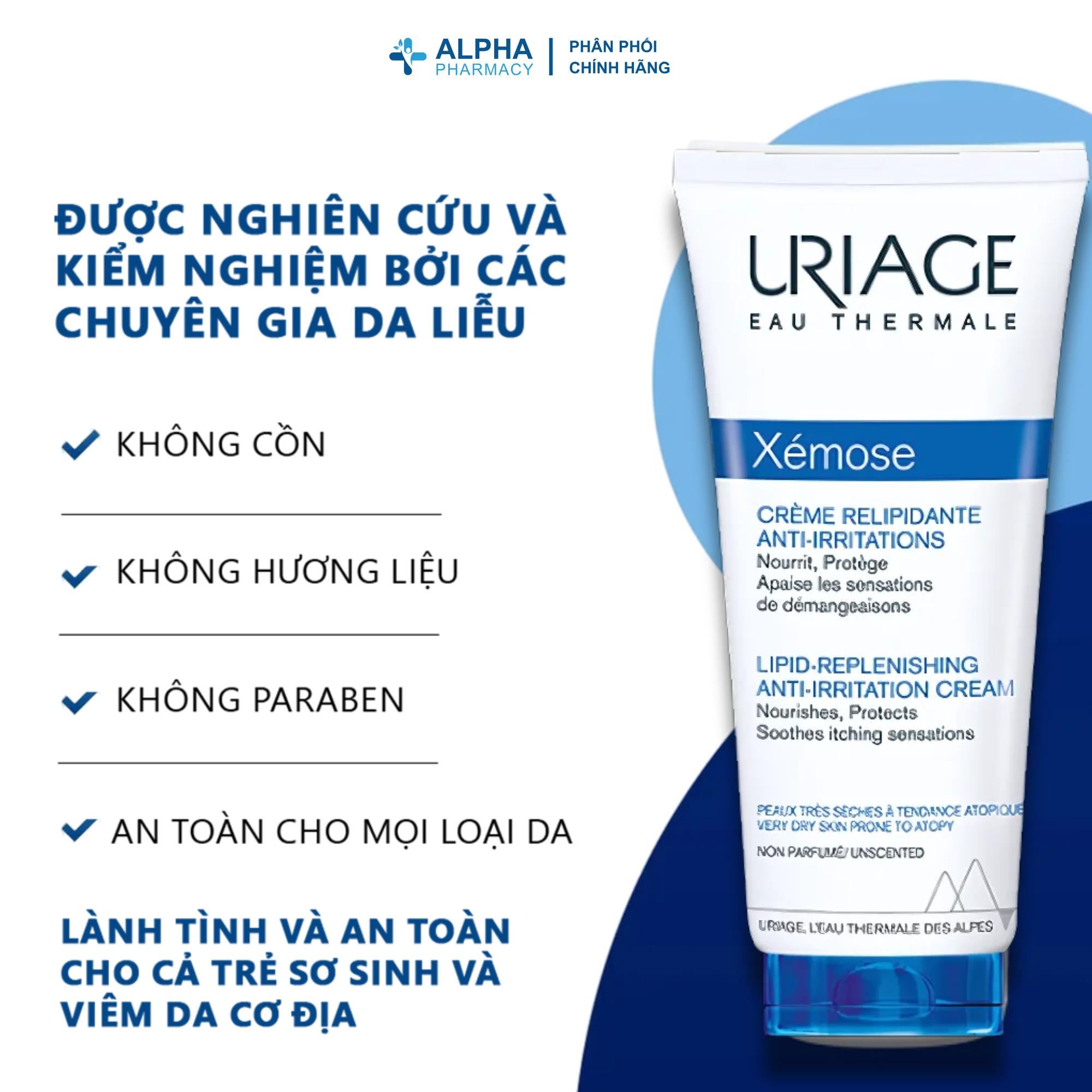 Kem Dưỡng Uriage Xémose Crème Relipidante Anti-Irritations Dành Cho Da Khô & Rất Khô – 50ml/200ml - Image 2