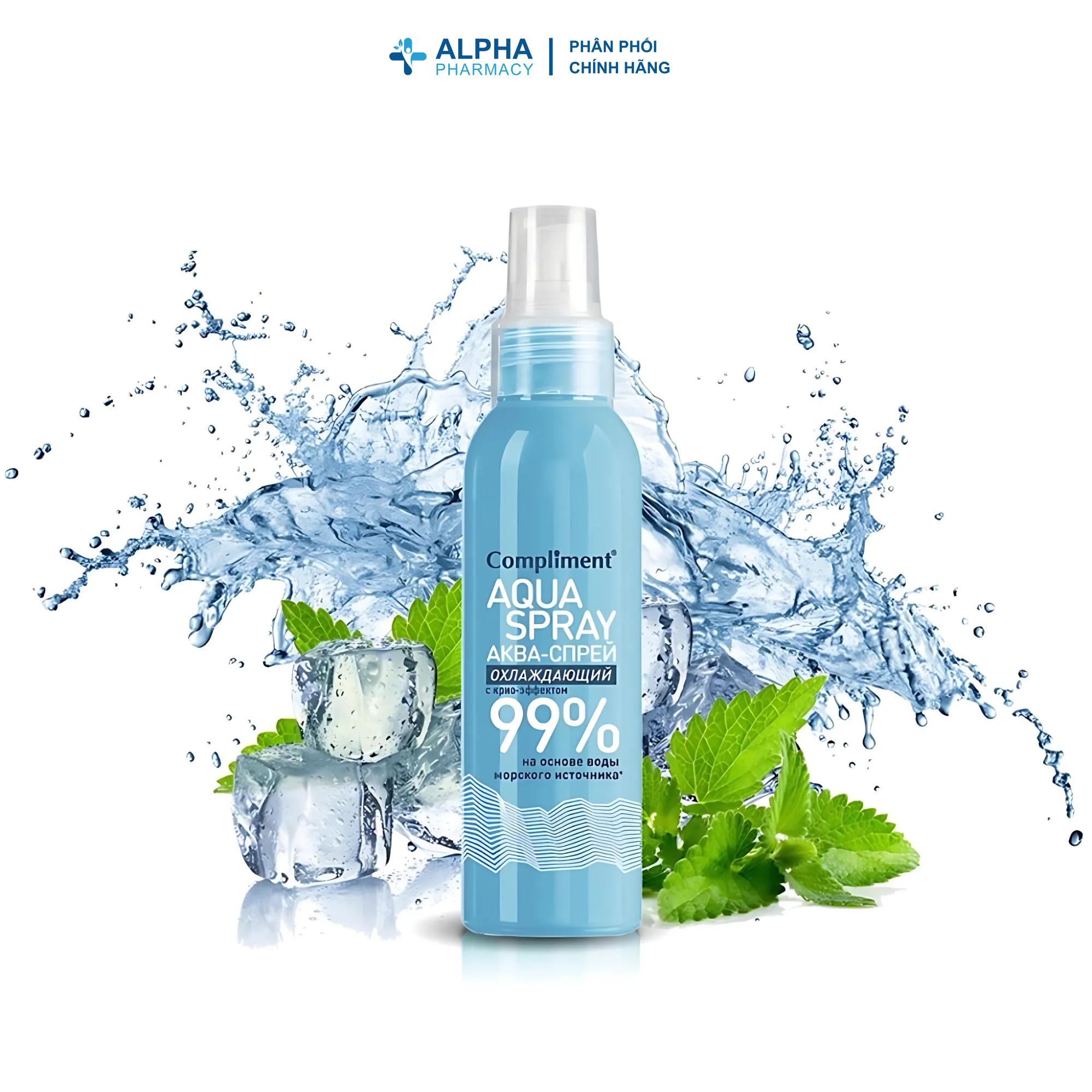 Xịt Khoáng Compliment Aqua Spray 99% Hỗ Trợ Cấp Ẩm, Phục Hồi - Image 4
