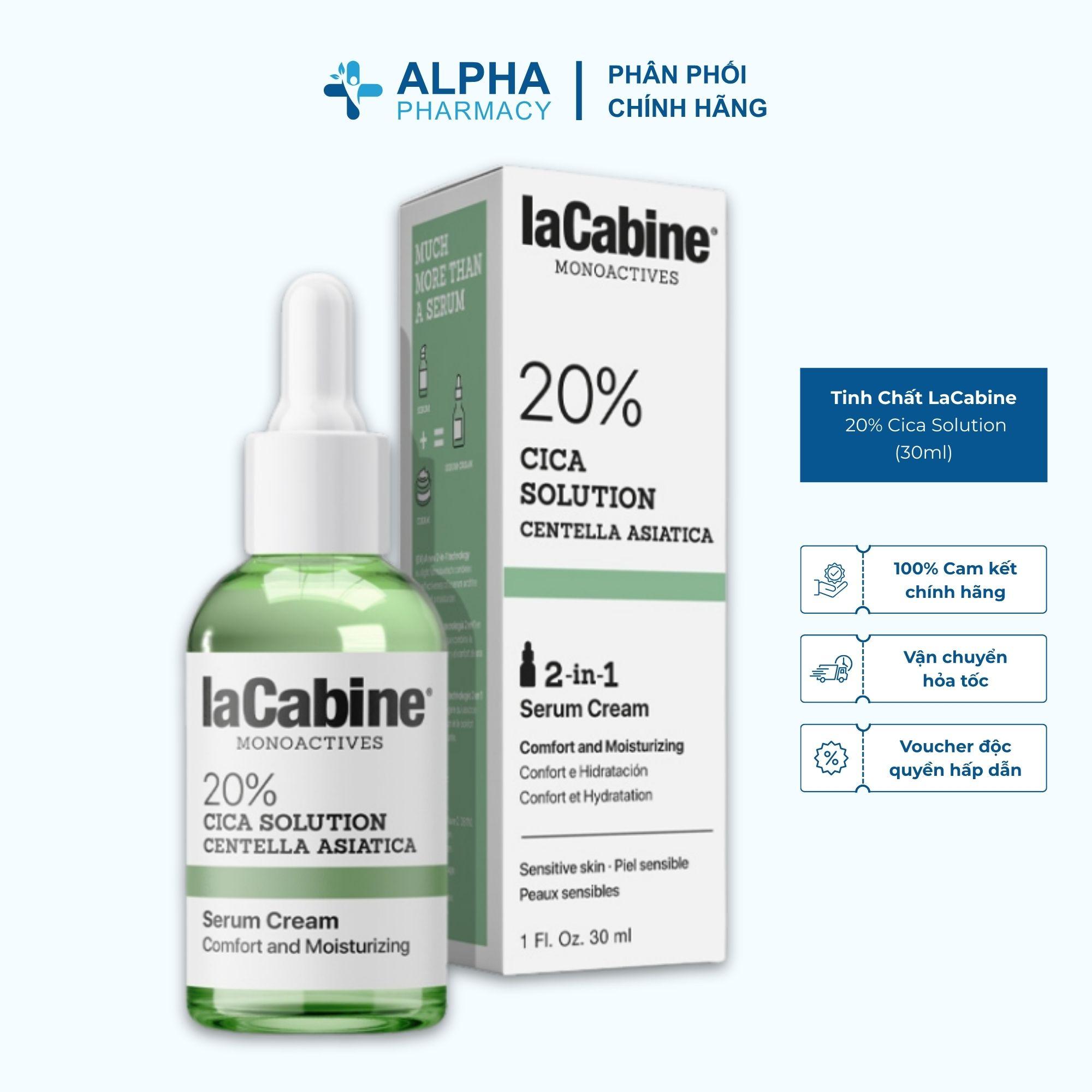 Tinh Chất LaCabine 20% Cica Solution Làm Dịu Da, Phục Hồi Da Nhạy Cảm – 30ml