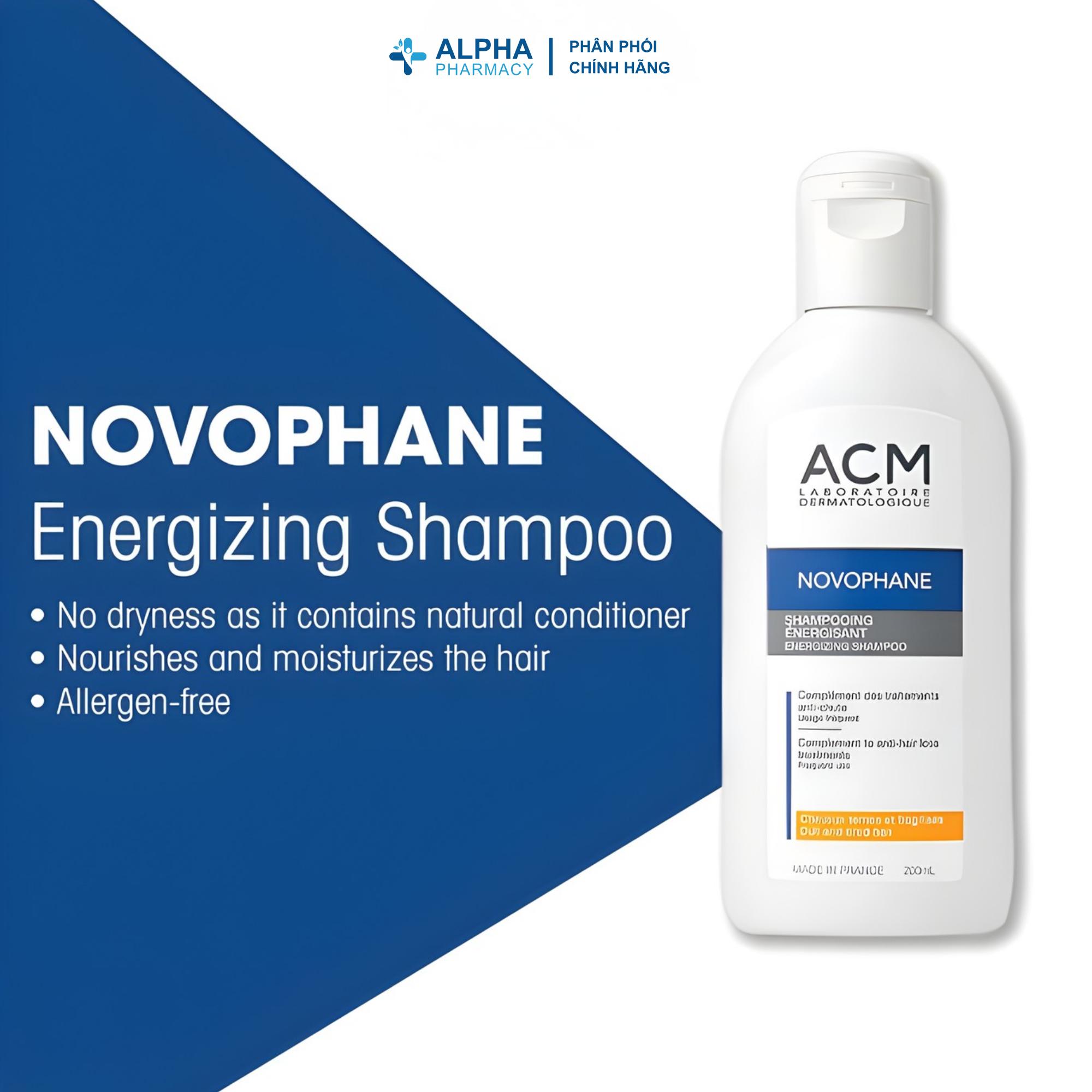 Dầu Gội Làm Sạch Và Dưỡng Tóc Khỏe Mạnh ACM Novophane Energizing Shampoo - 200ml - Image 2