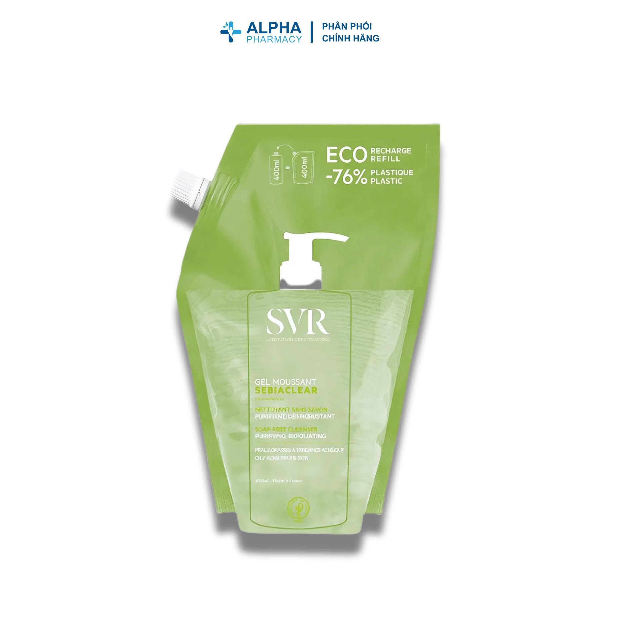 Gel Rửa Mặt Cho Da Dầu Mụn SVR Sebiaclear Gel Moussant 400ml/400ml Refill - Image 7
