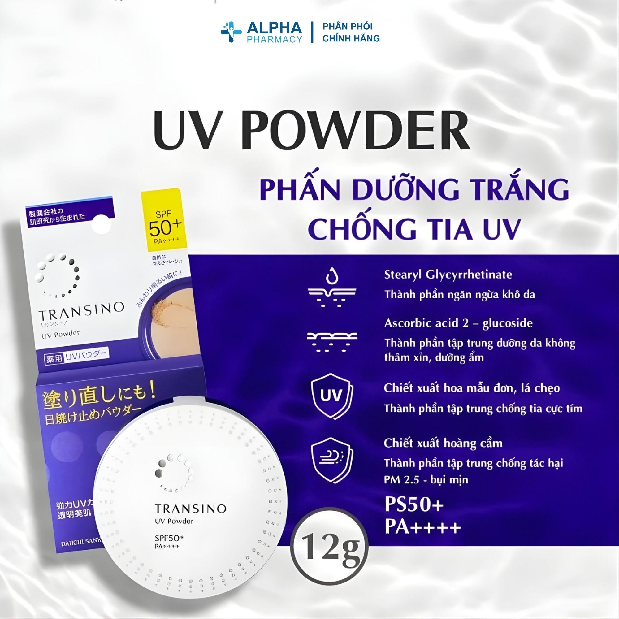 Phấn Nền UV Transino Dưỡng Trắng, Chống Nắng Tự Nhiên – 12g - Image 5