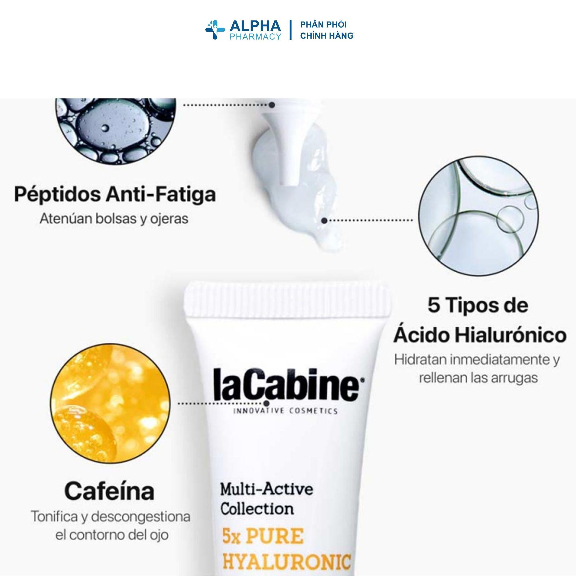 Kem Dưỡng Mắt LaCabine 5X Pure Hyaluronic Giảm Quầng Thâm, Bọng Mắt – 15ml - Image 3