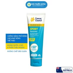 Kem chống nắng dành cho hoạt động thể thao Cancer Council Sport Dry Touch Sunscreen SPF50+ 110ml