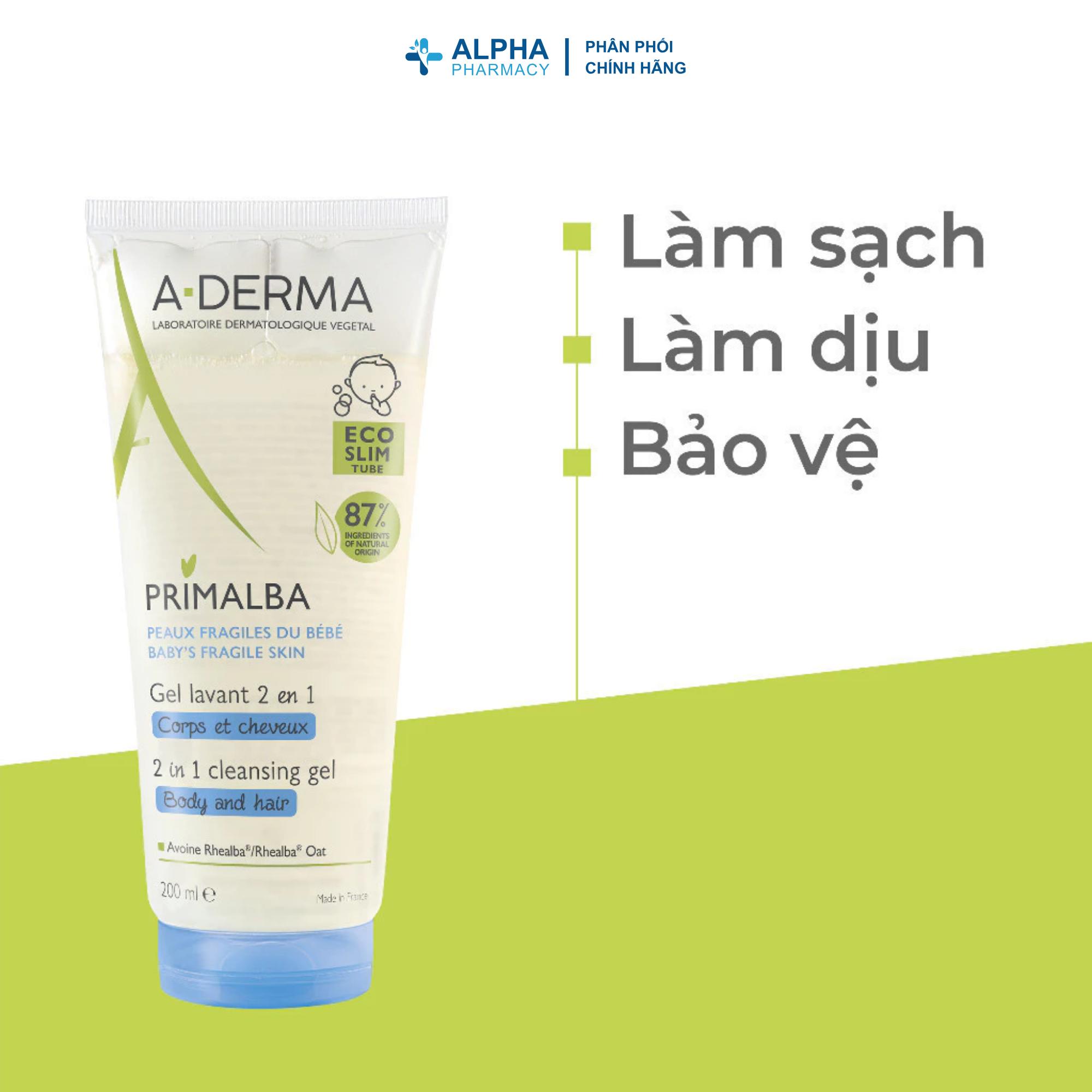 Gel Tắm Gội 2in1 Cho Em Bé A-Derma Primalba Cleansing Gel - 200ml/500ml - Image 4
