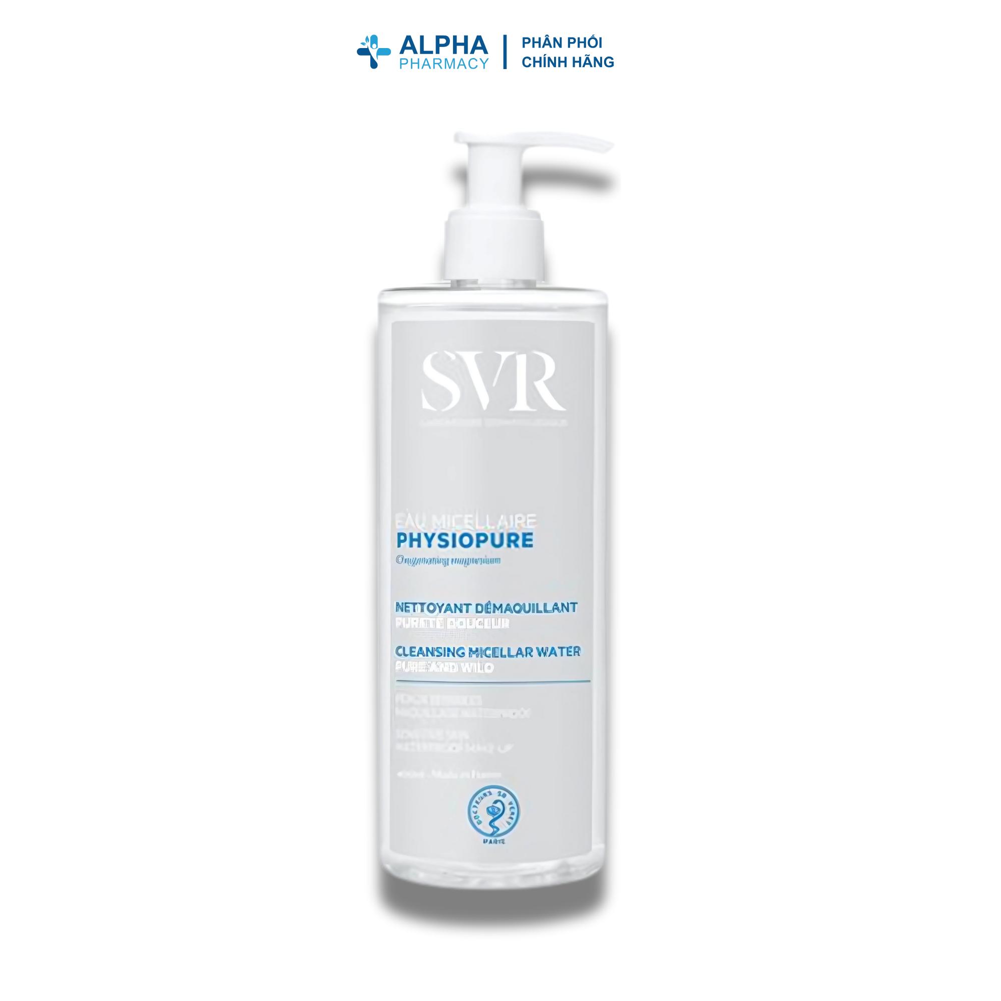 Nước Tẩy Trang SVR Physiopure Eau Micellaire Làm Sạch Bụi Bẩn & Lớp Trang Điểm – 75ml/200ml/400ml - Image 7