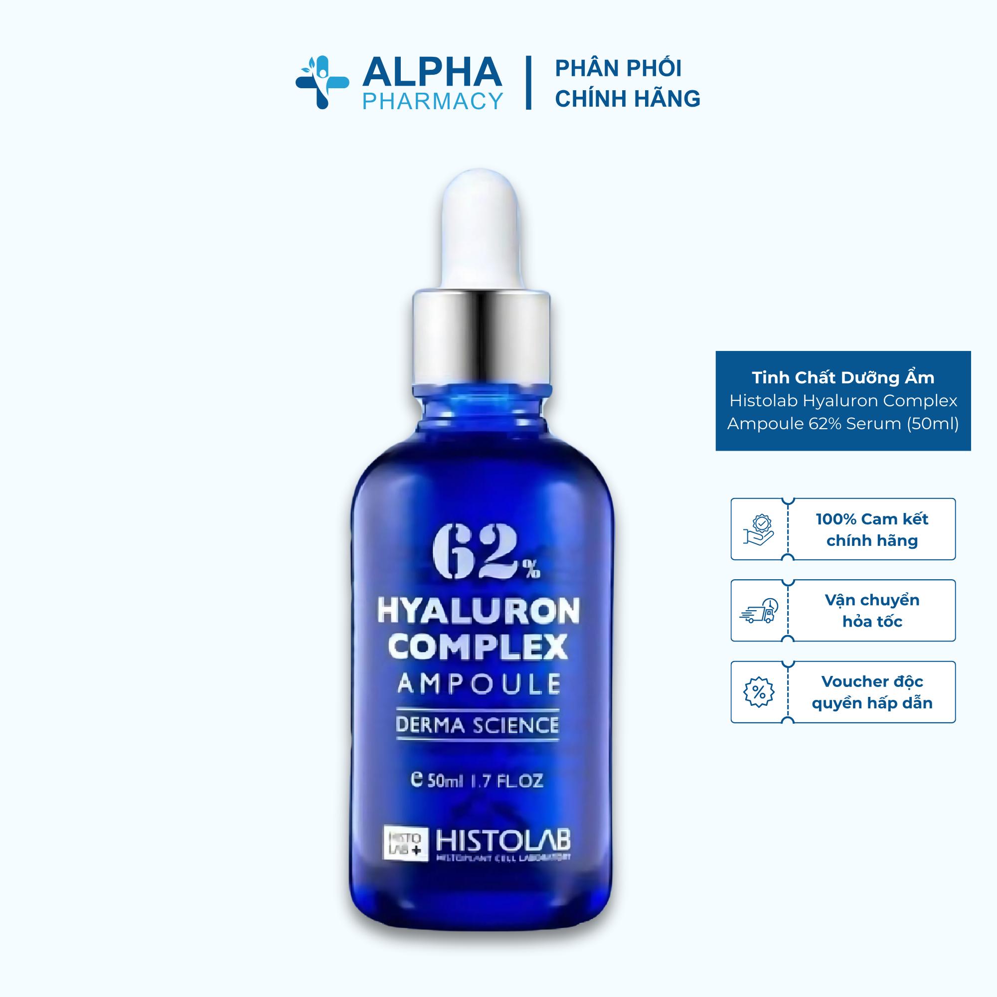 Tinh Chất Dưỡng Ẩm Histolab Hyaluron Complex Ampoule 62% Serum Tăng Độ Đàn Hồi, Mềm Mịn Da – 50ml