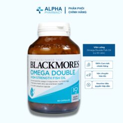 Viên Uống Omega Double High Strength Fish Oil Blackmores Dầu Cá Hỗ Trợ Tim Mạch, Thị Lực & Làn Da - Lọ 90 Viên