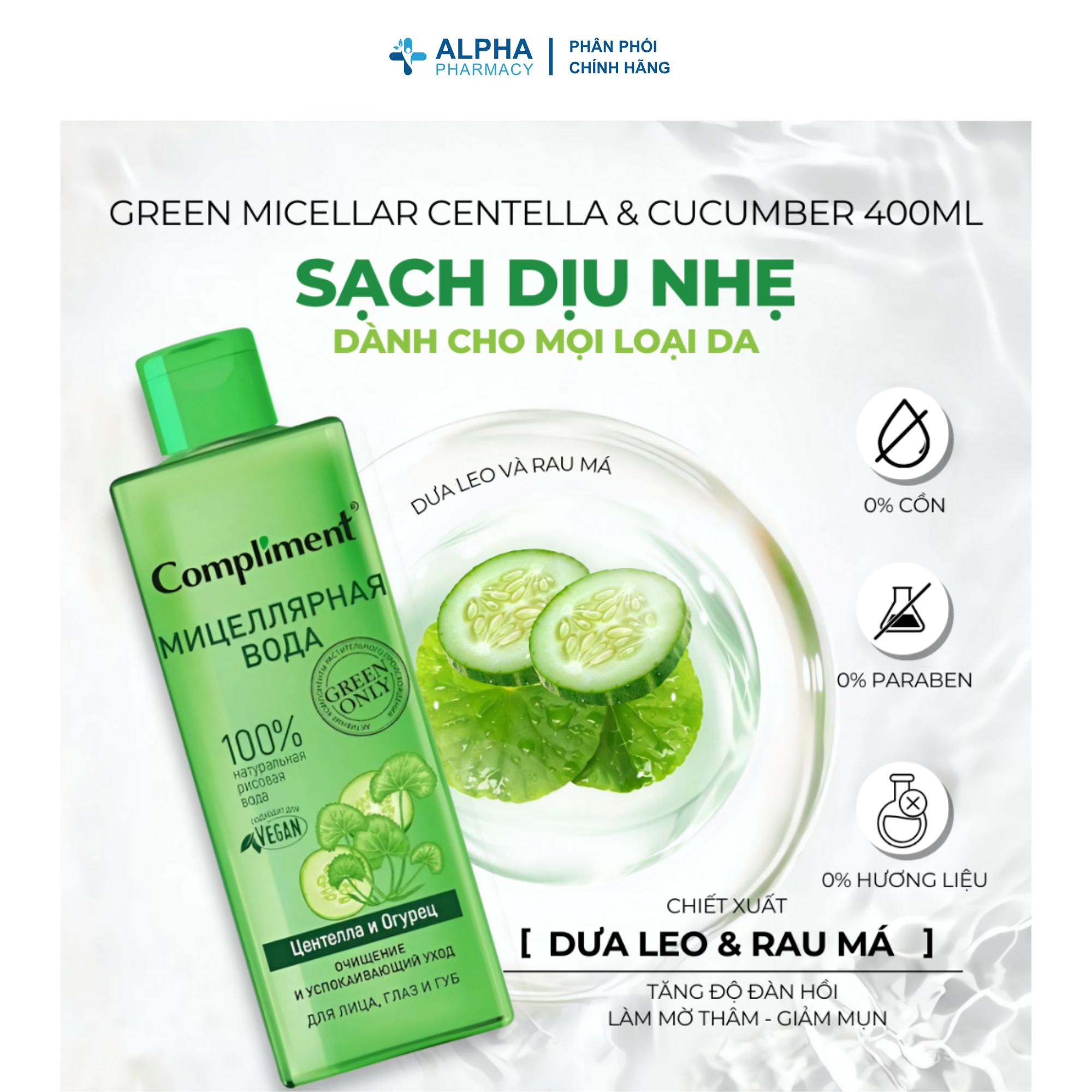 Nước Tẩy Trang Compliment Micellar Water Dưỡng Ẩm Và Làm Mềm Da - 400ml - Image 3