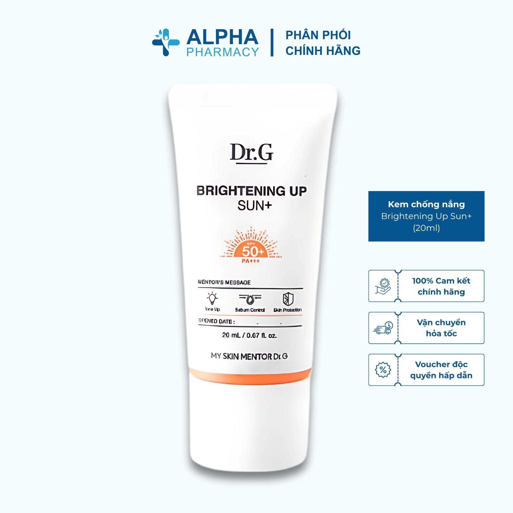 Kem Chống Nắng Dr.G Brightening Up Sun+ SPF50+ PA+++ Nâng Tông Kiềm Dầu Làm Sáng Da - 20ml/50ml - Image 2