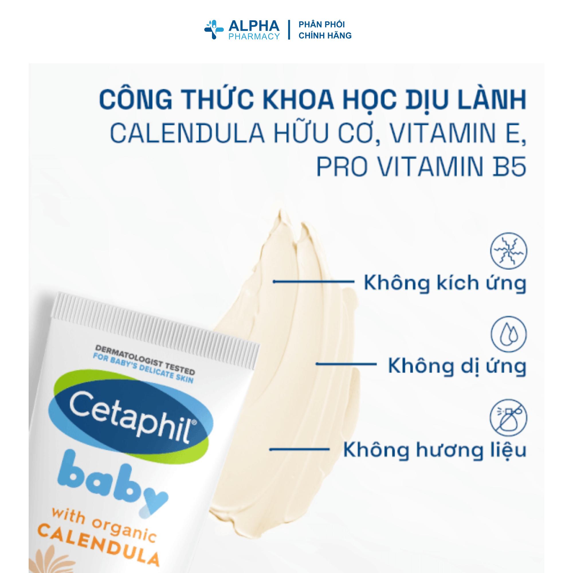 Kem Hăm Tã Cetaphil Baby Diaper Cream Calendula Làm Dịu & Bảo Vệ Da Bé - 70g - Image 4