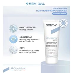 Alternative view of Kem Dưỡng Ẩm Noreva Aquareva Light Moisturizing Cream 24H – 40ml