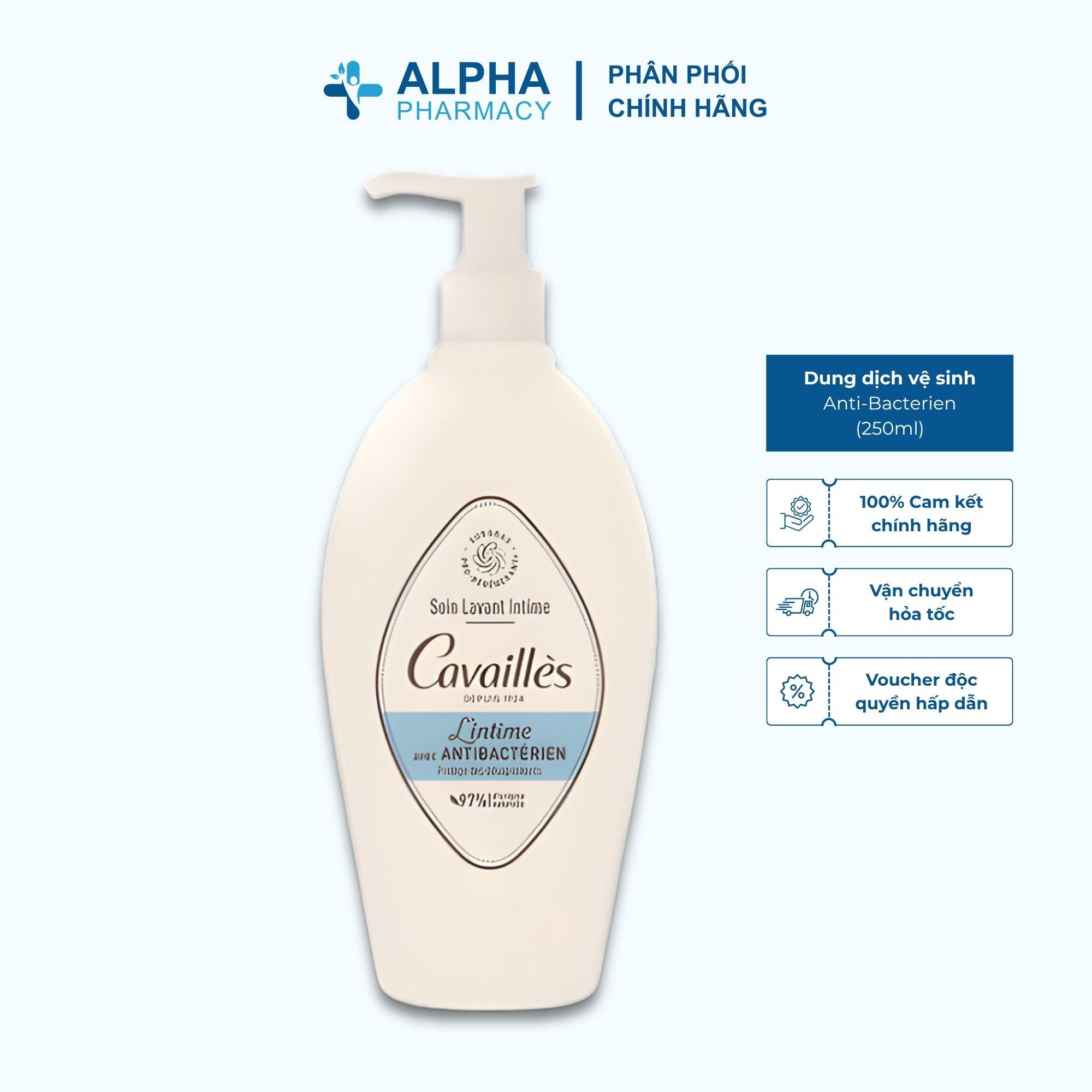 Dung Dịch Vệ Sinh Phụ Nữ Rogé Cavaillès Anti-Bacterien Ngăn Mùi, Ngừa Khuẩn 12H, Bảo Vệ Toàn Diện – 250ml